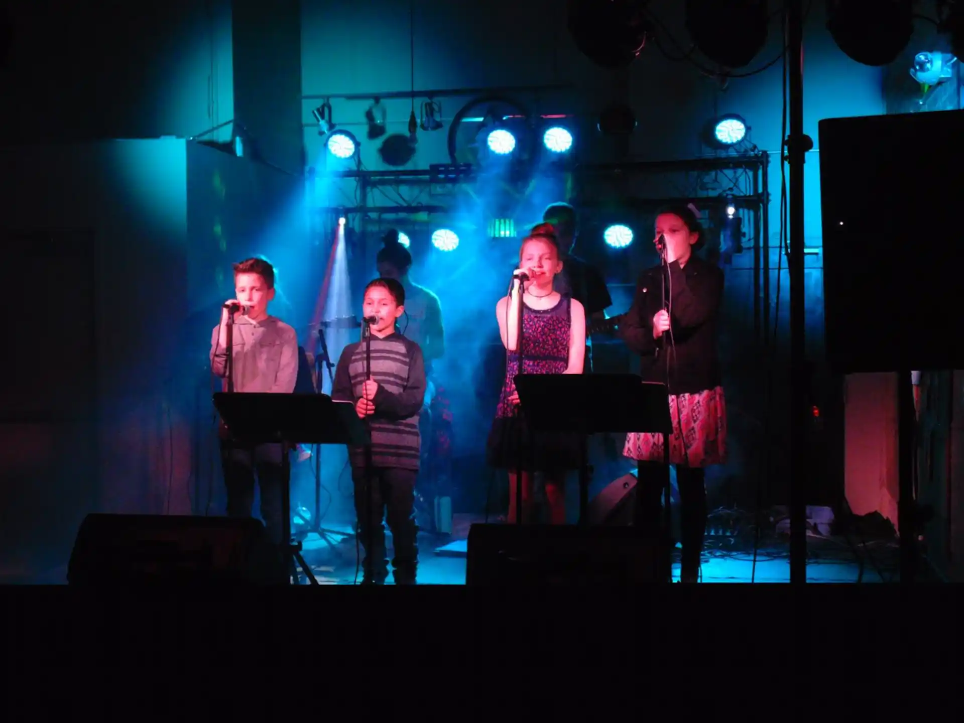 a group of people on a stage