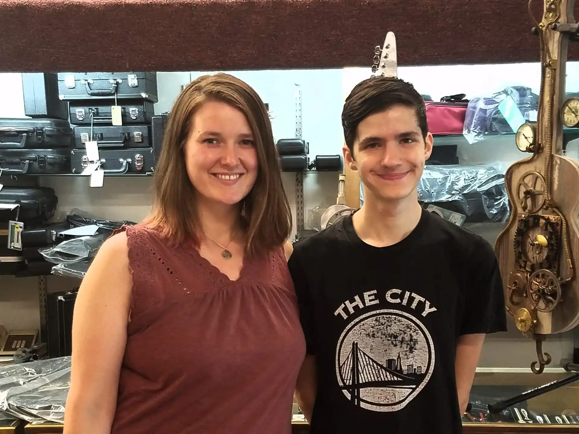 a man and woman posing for a picture