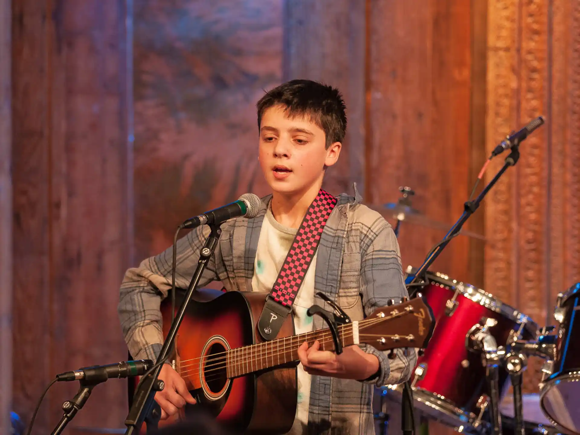 a person playing a guitar