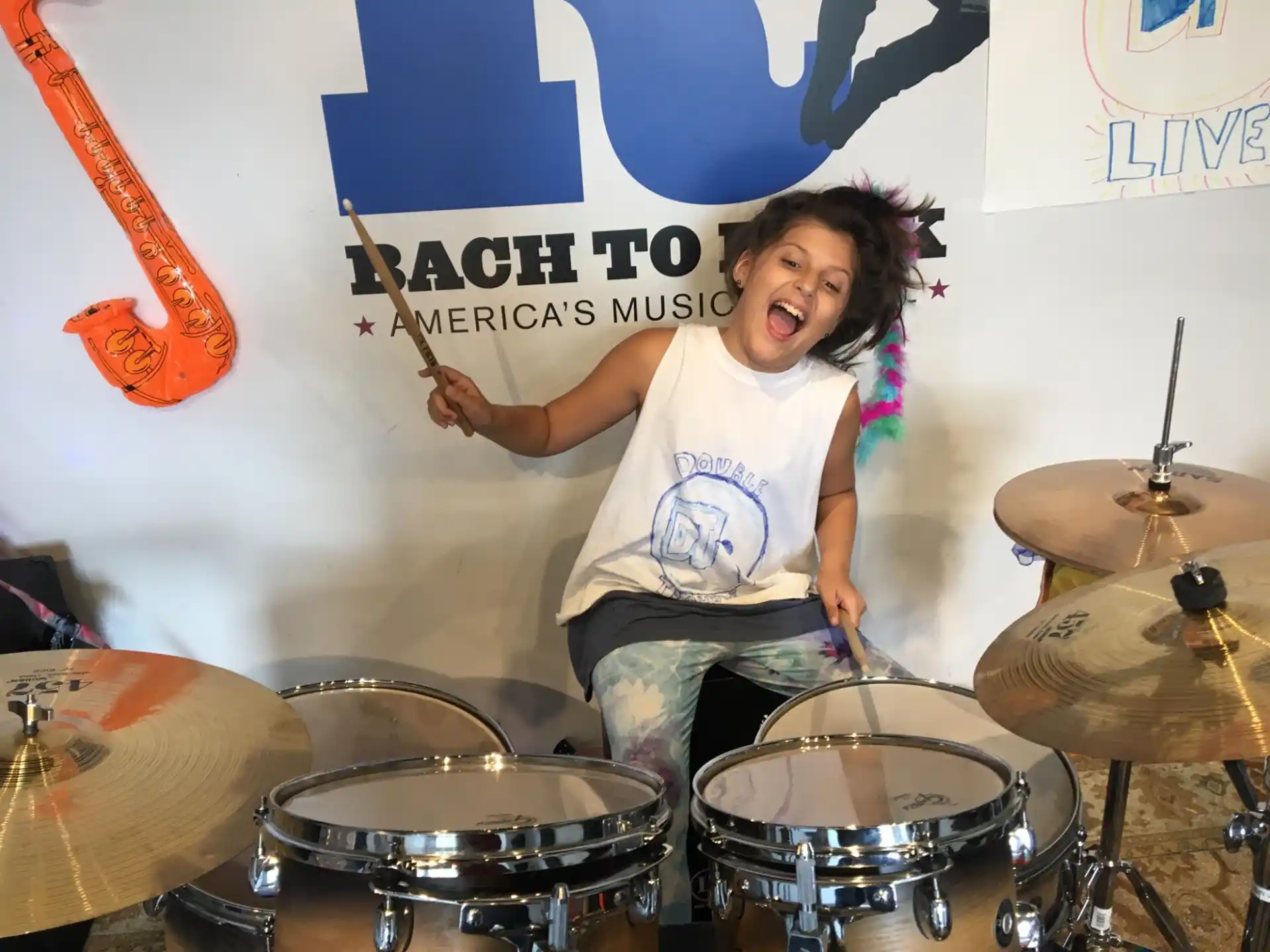 a person playing the drums