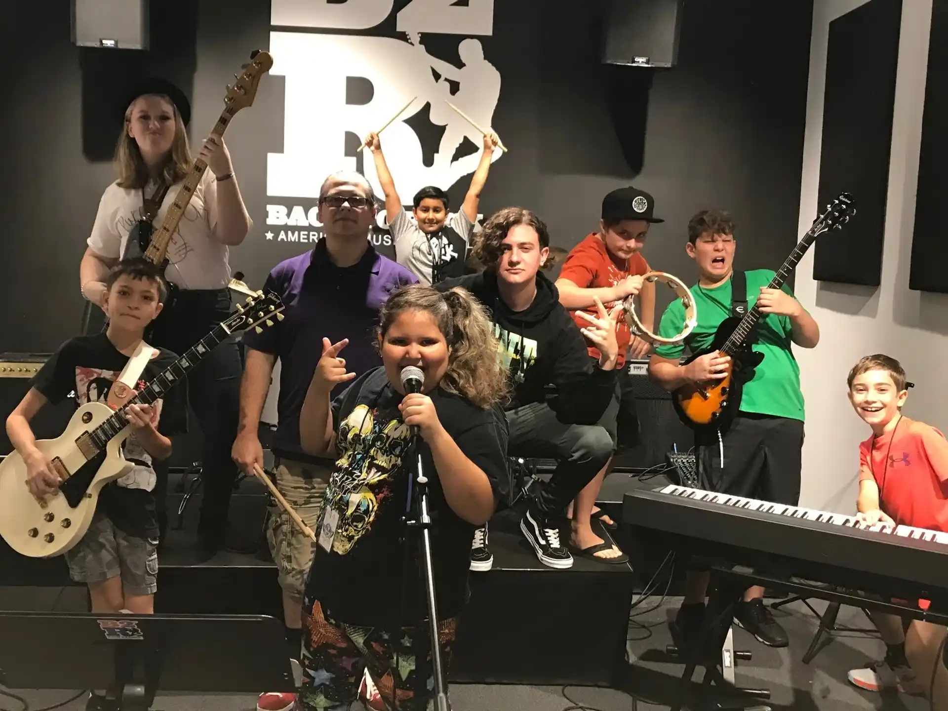 a group of people on a stage