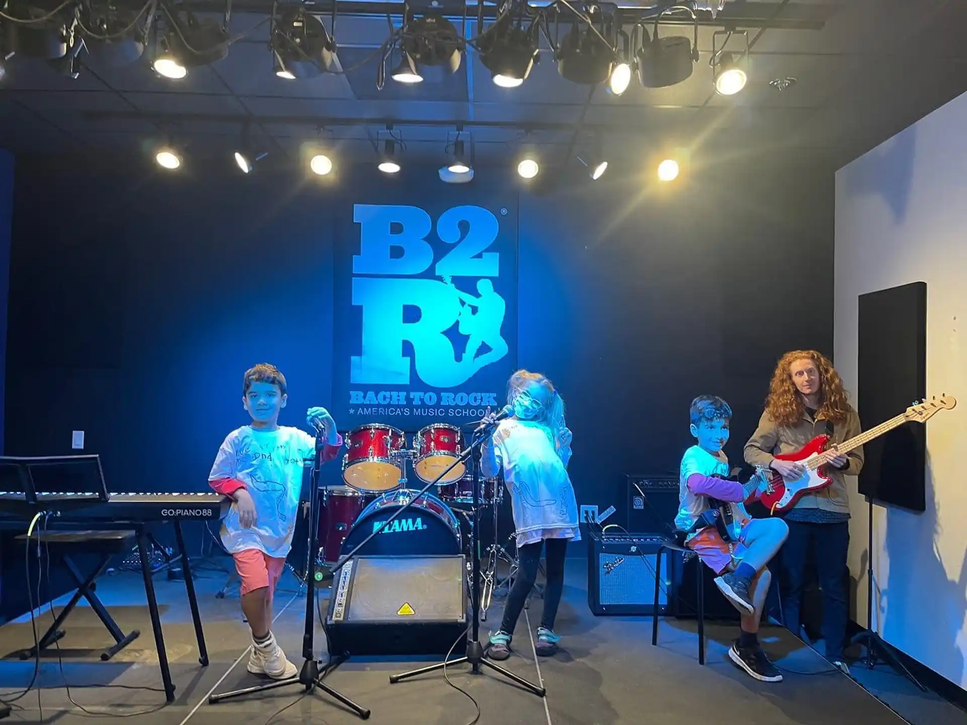 a group of people on a stage