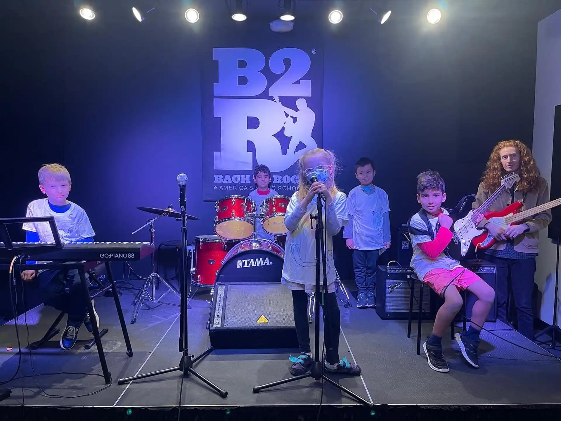a group of people playing instruments