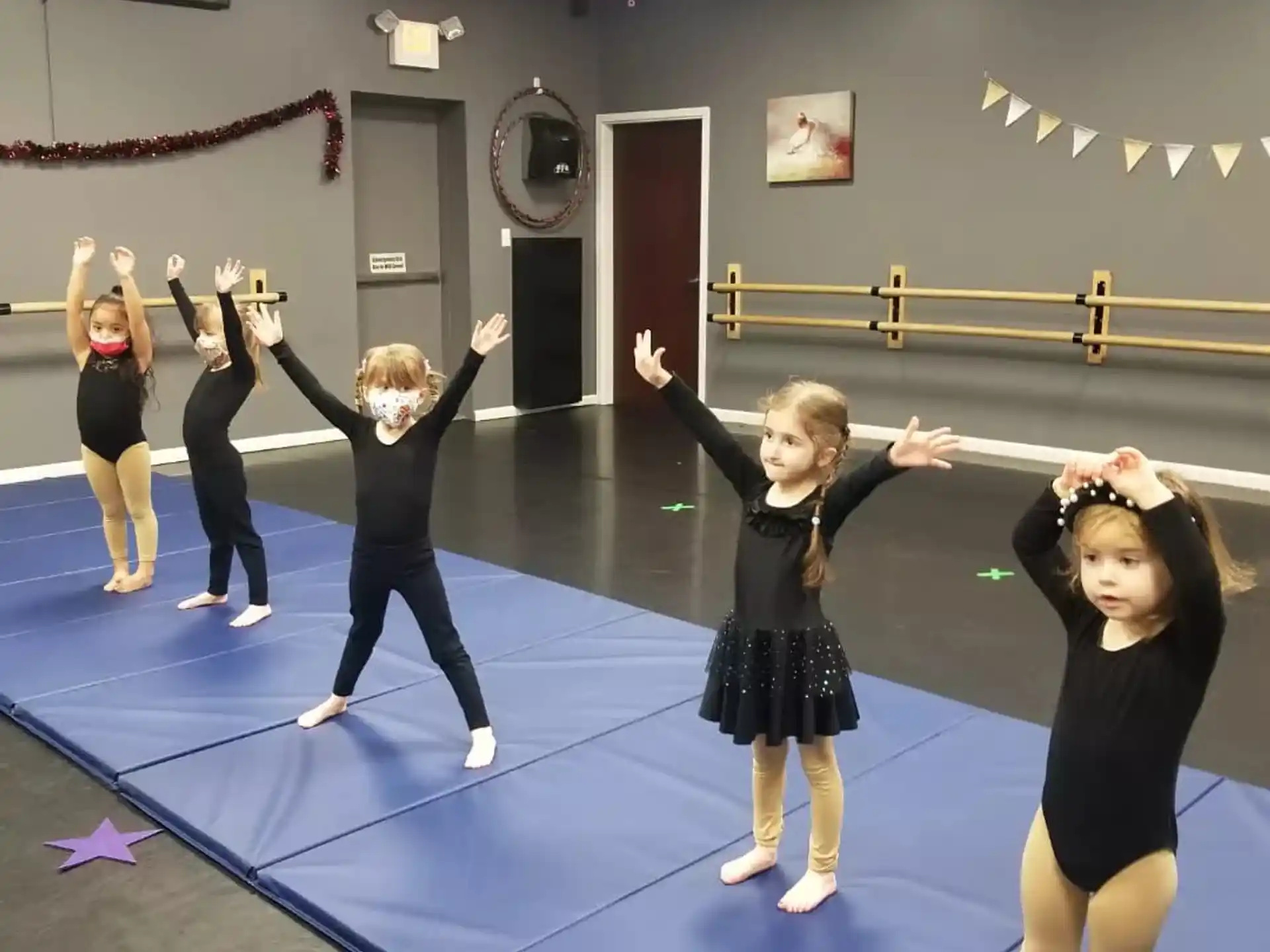 a group of girls dancing