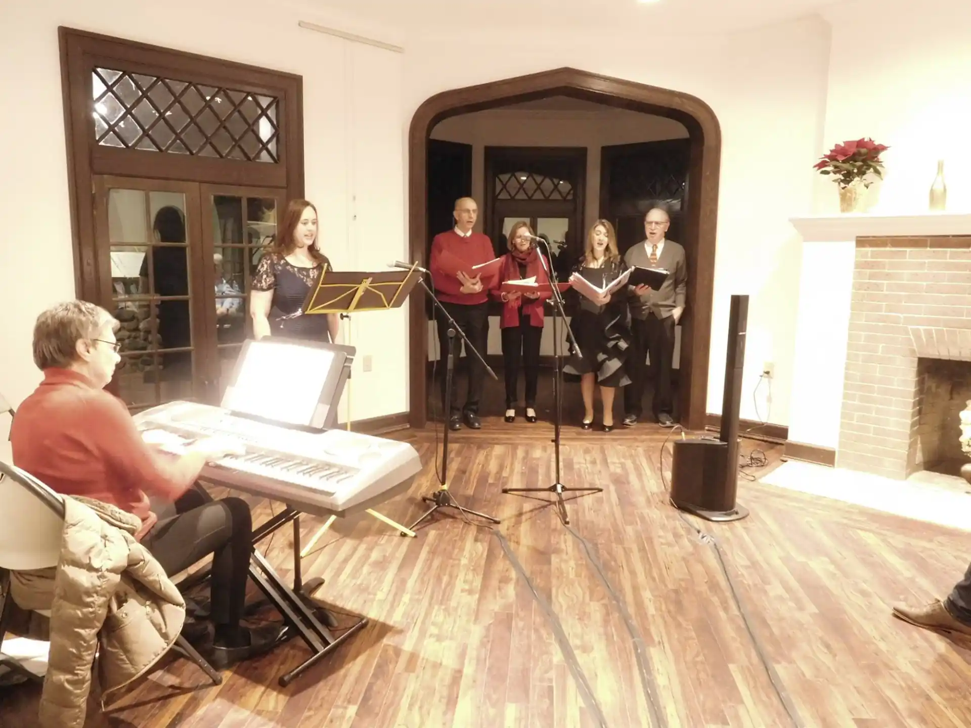 a group of people playing instruments