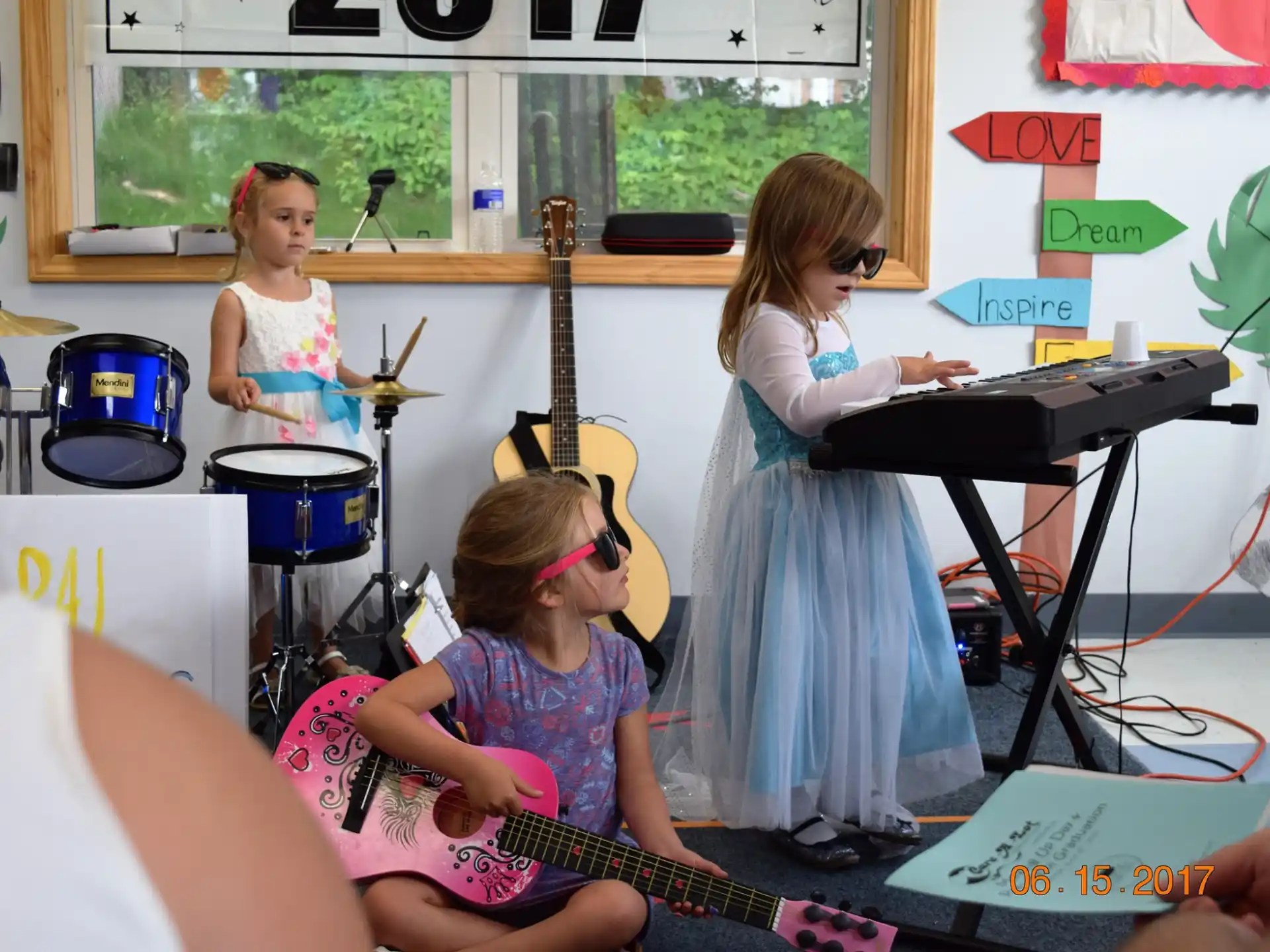 a group of women playing instruments