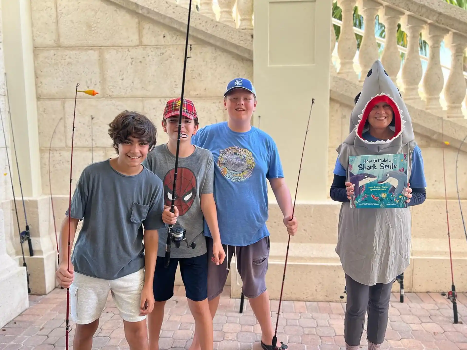 a group of people posing for a photo