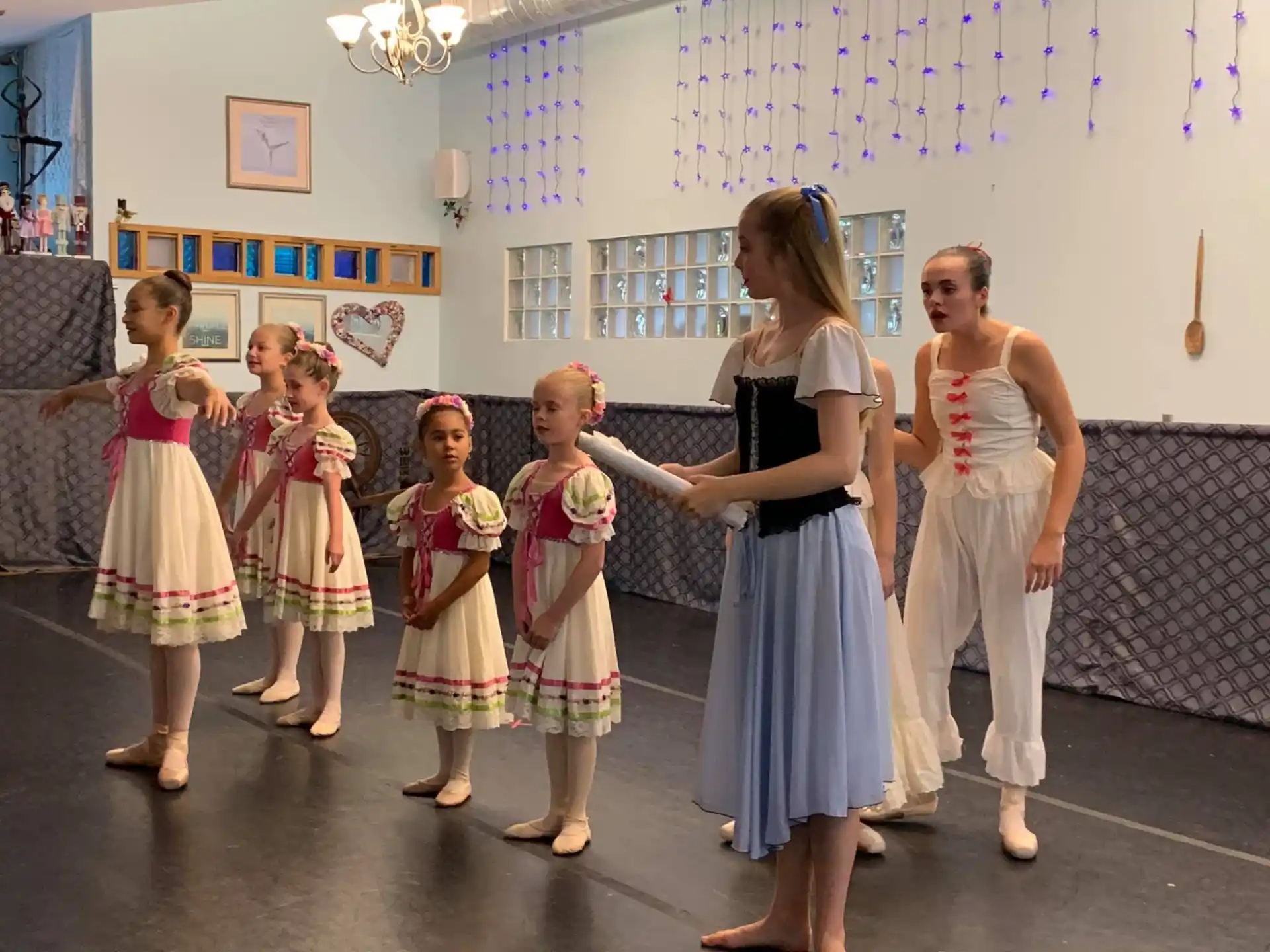a group of people dancing