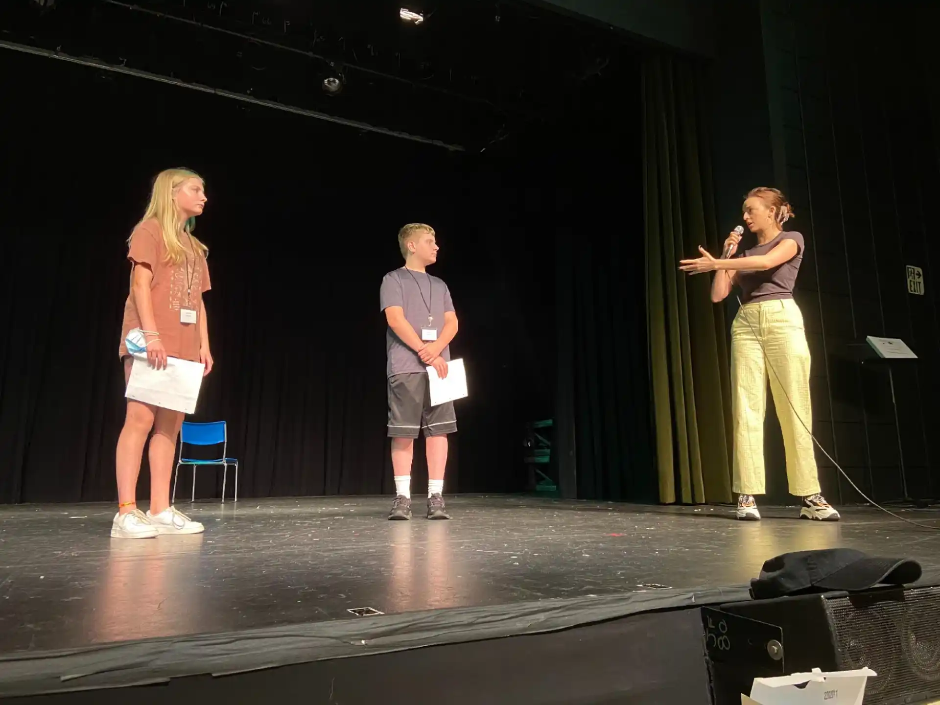 a group of people on a stage