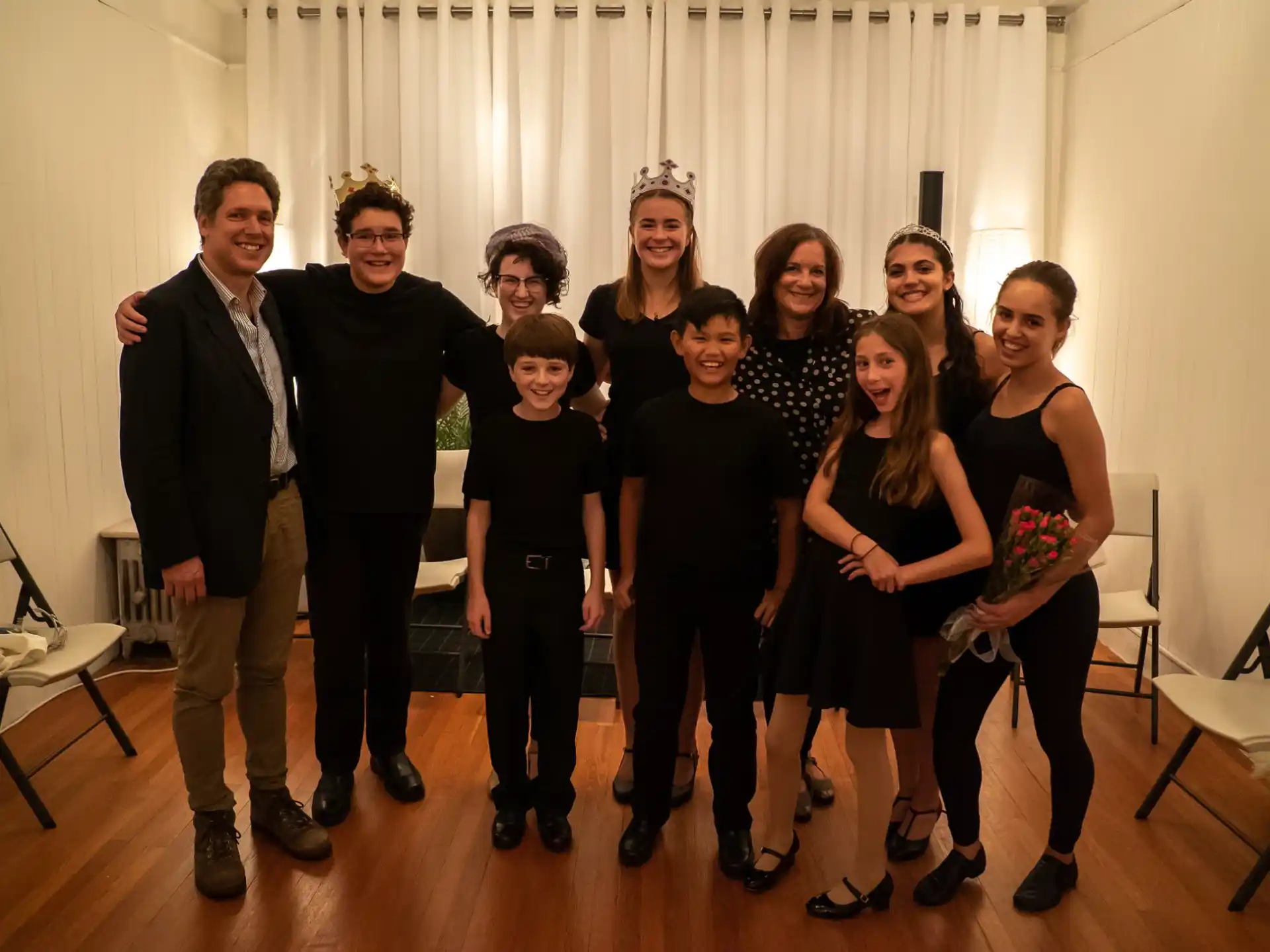 a group of people posing for a photo