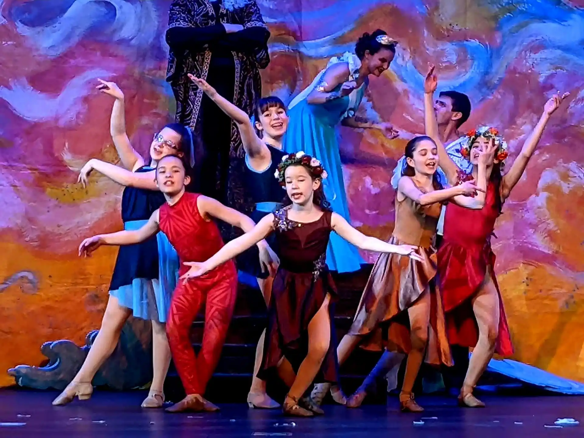 a group of people dancing