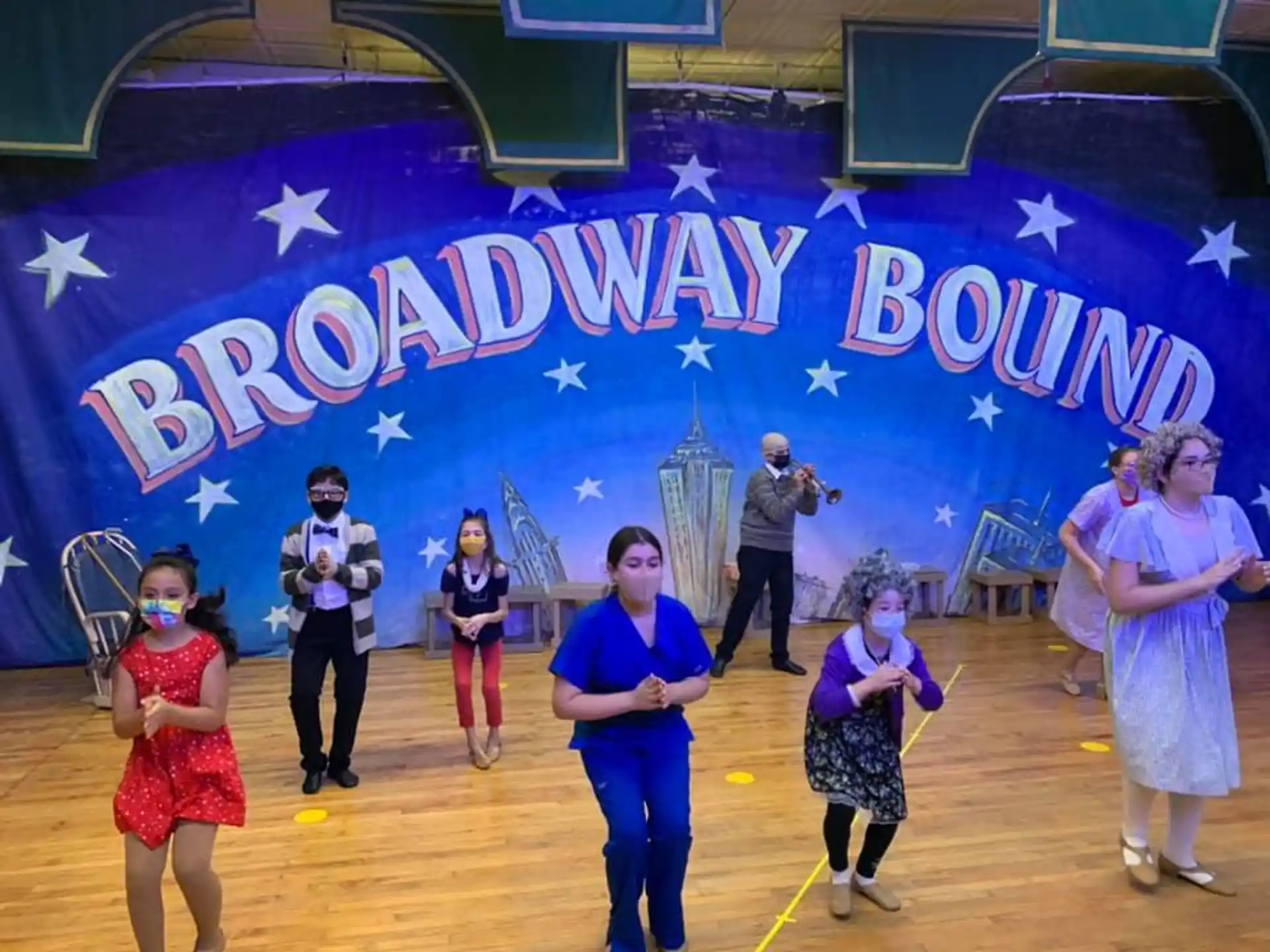 a group of people on a stage