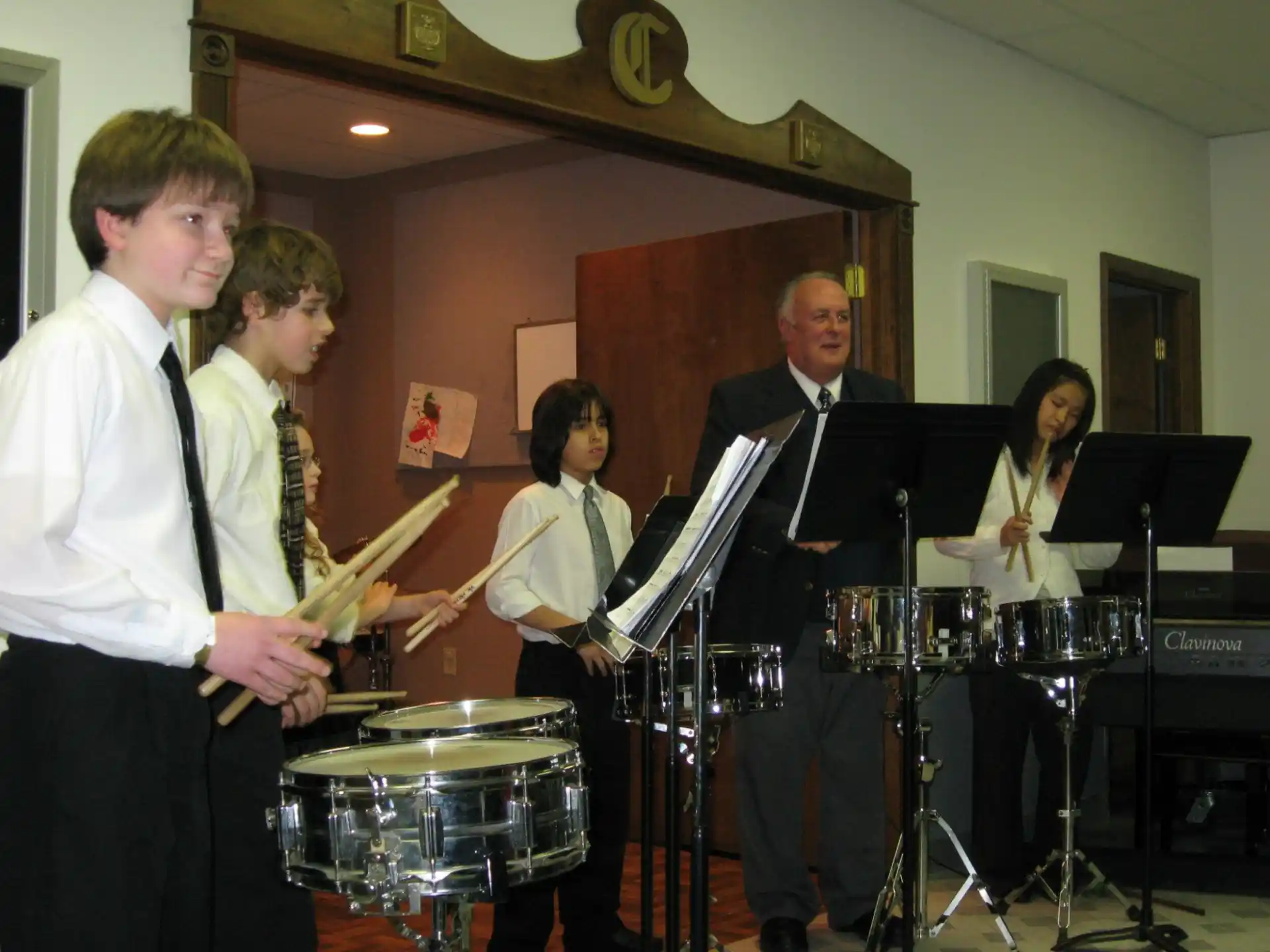 a group of people playing instruments
