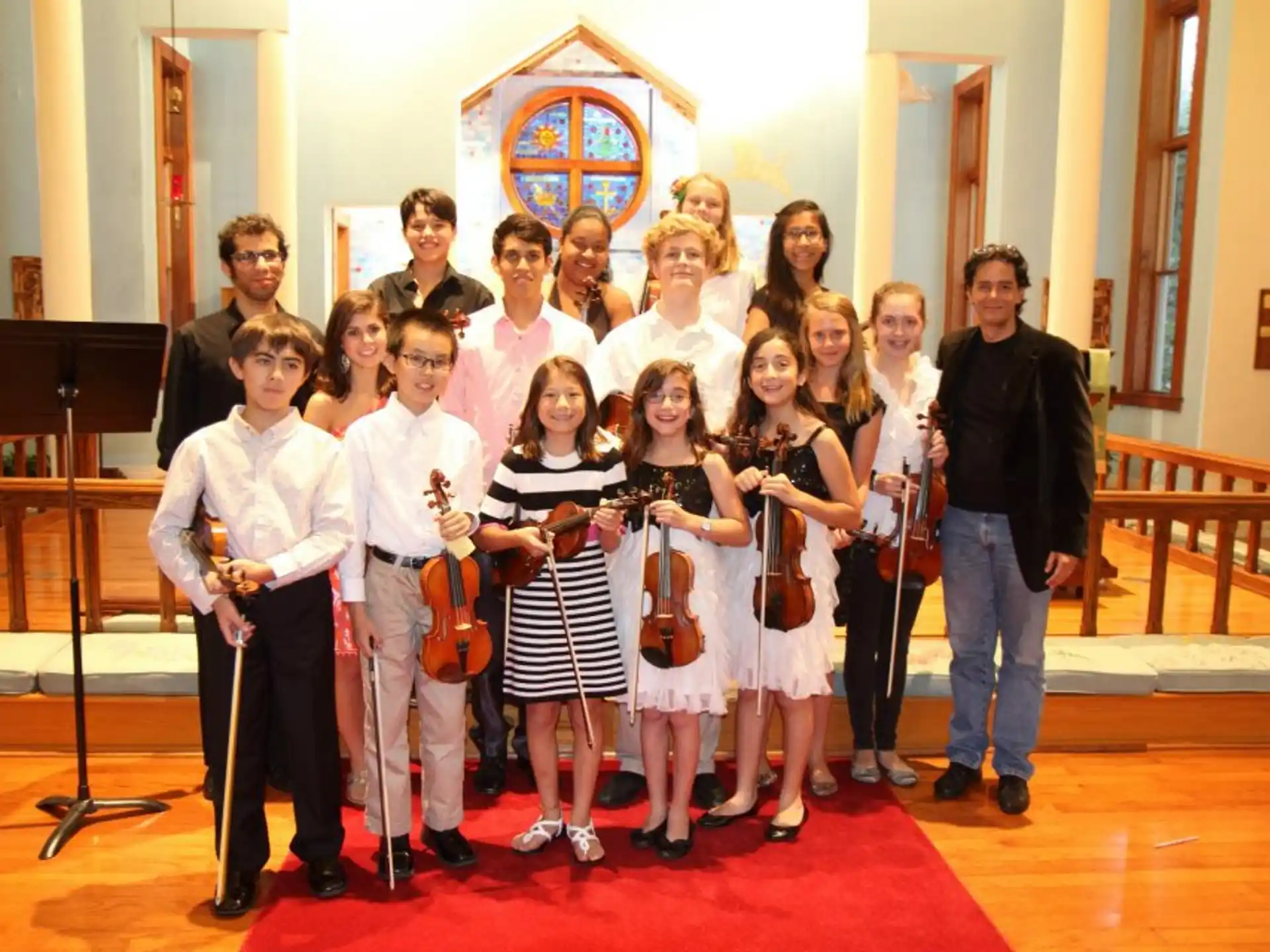 a group of people posing for a photo
