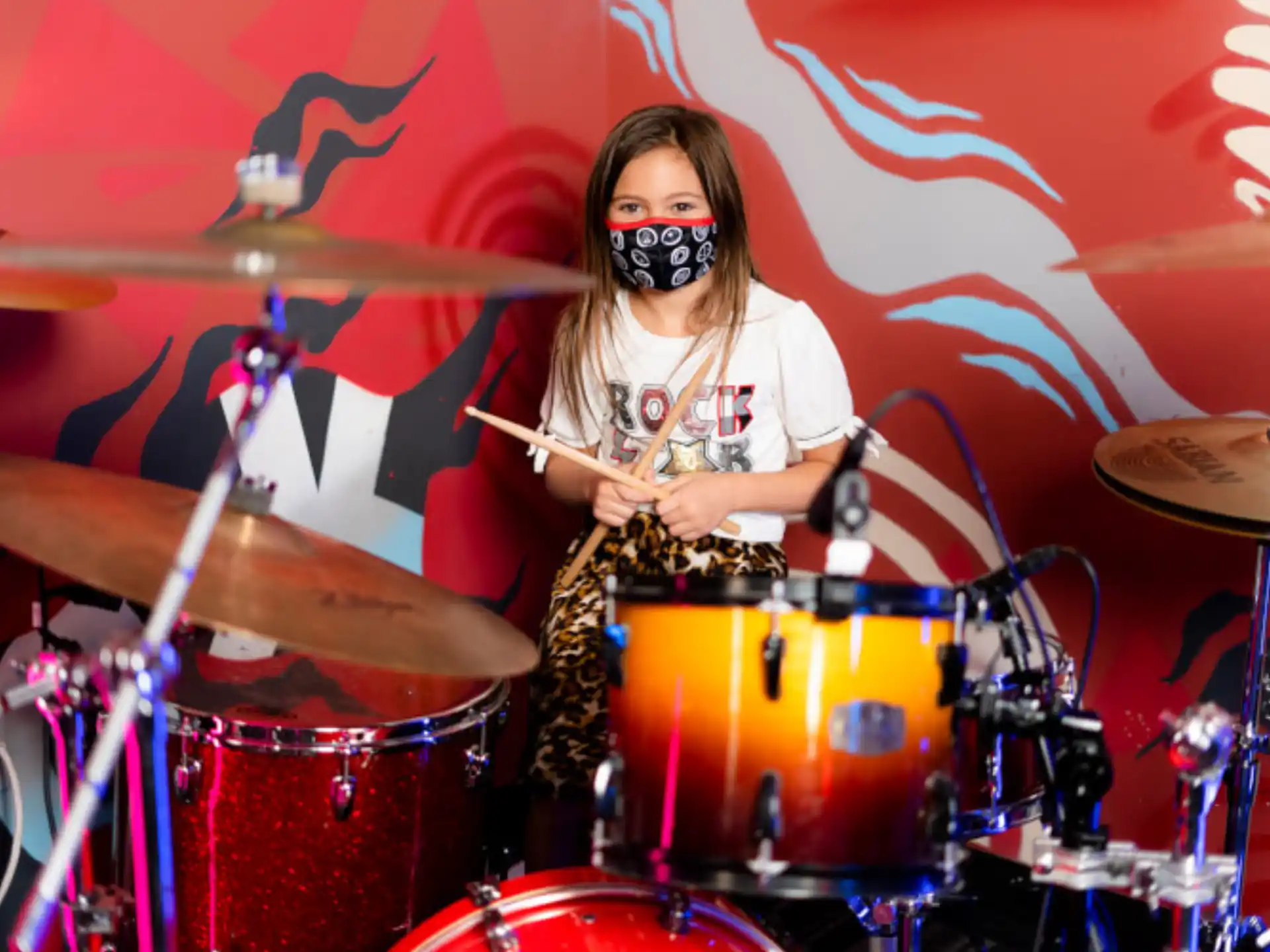 a person playing the drums