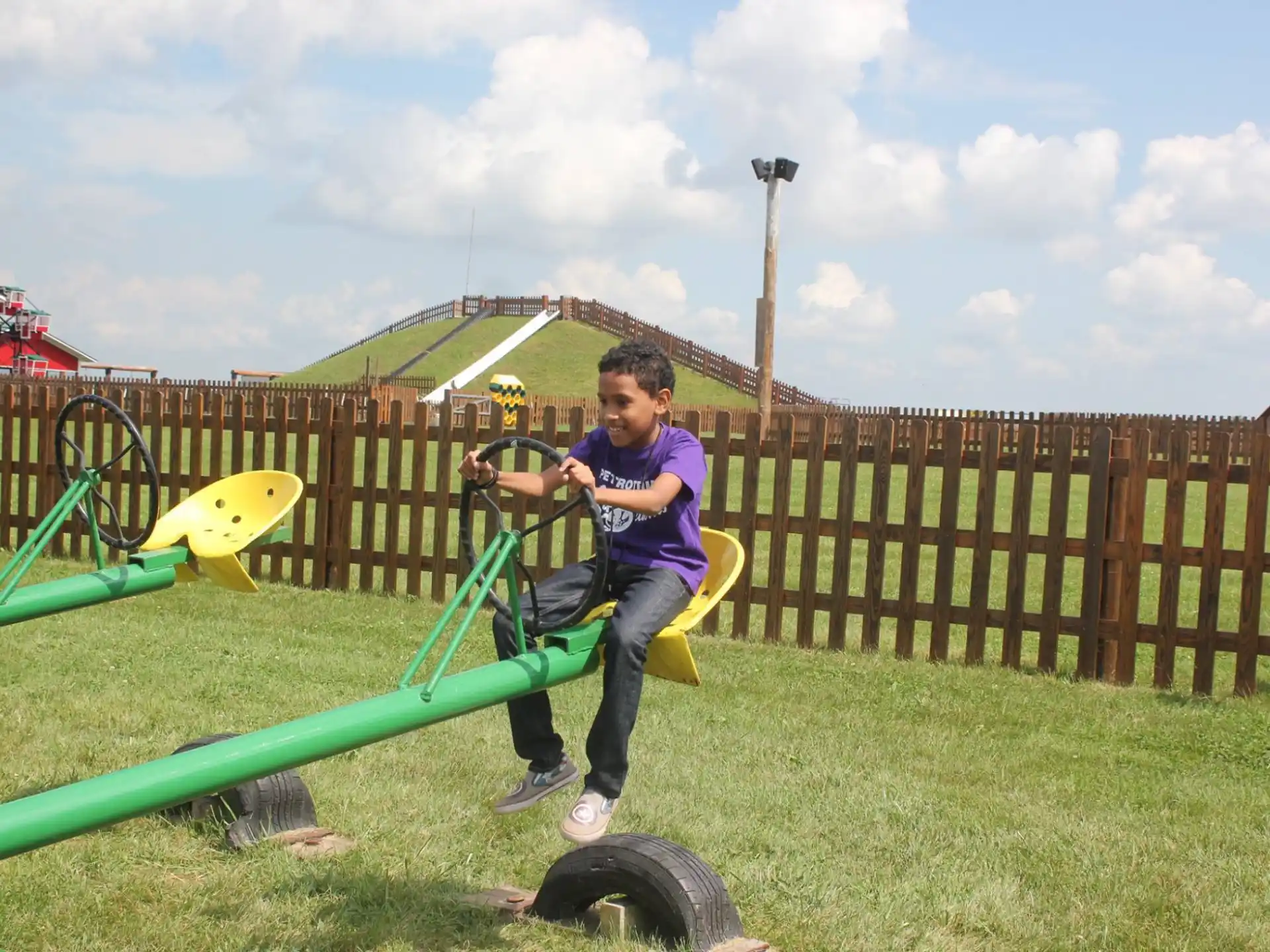 a boy on a playground