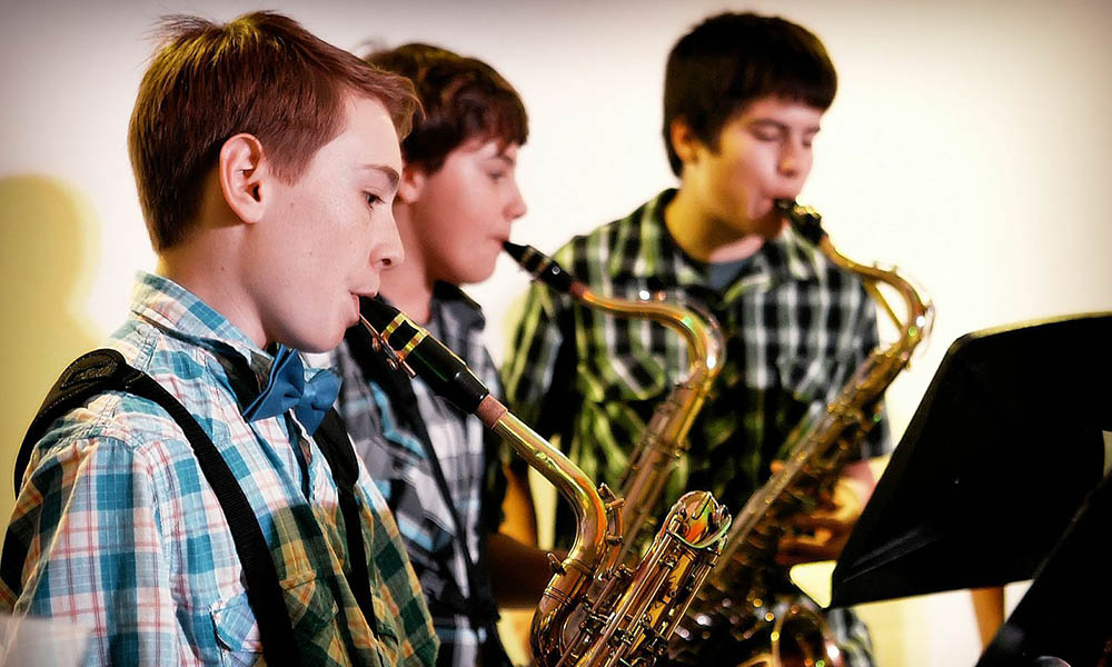a group of men playing instruments