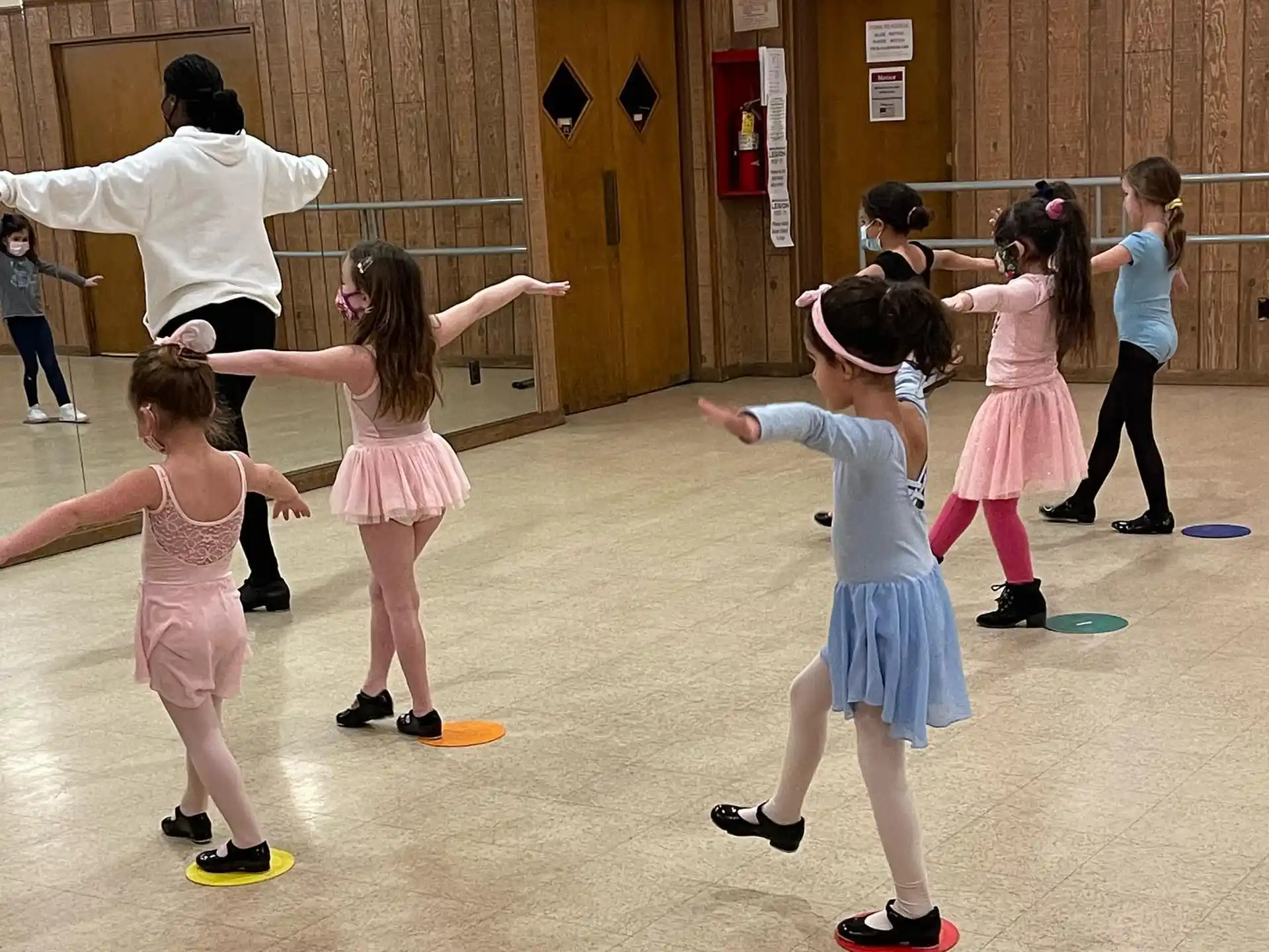 a group of people dancing