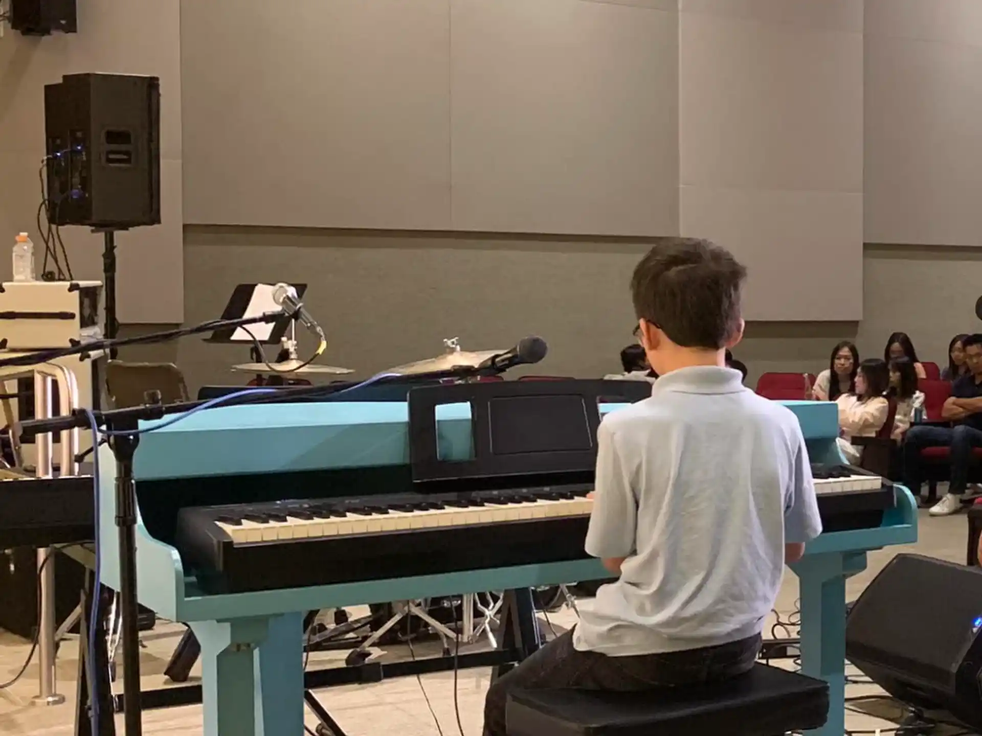 a person playing a piano