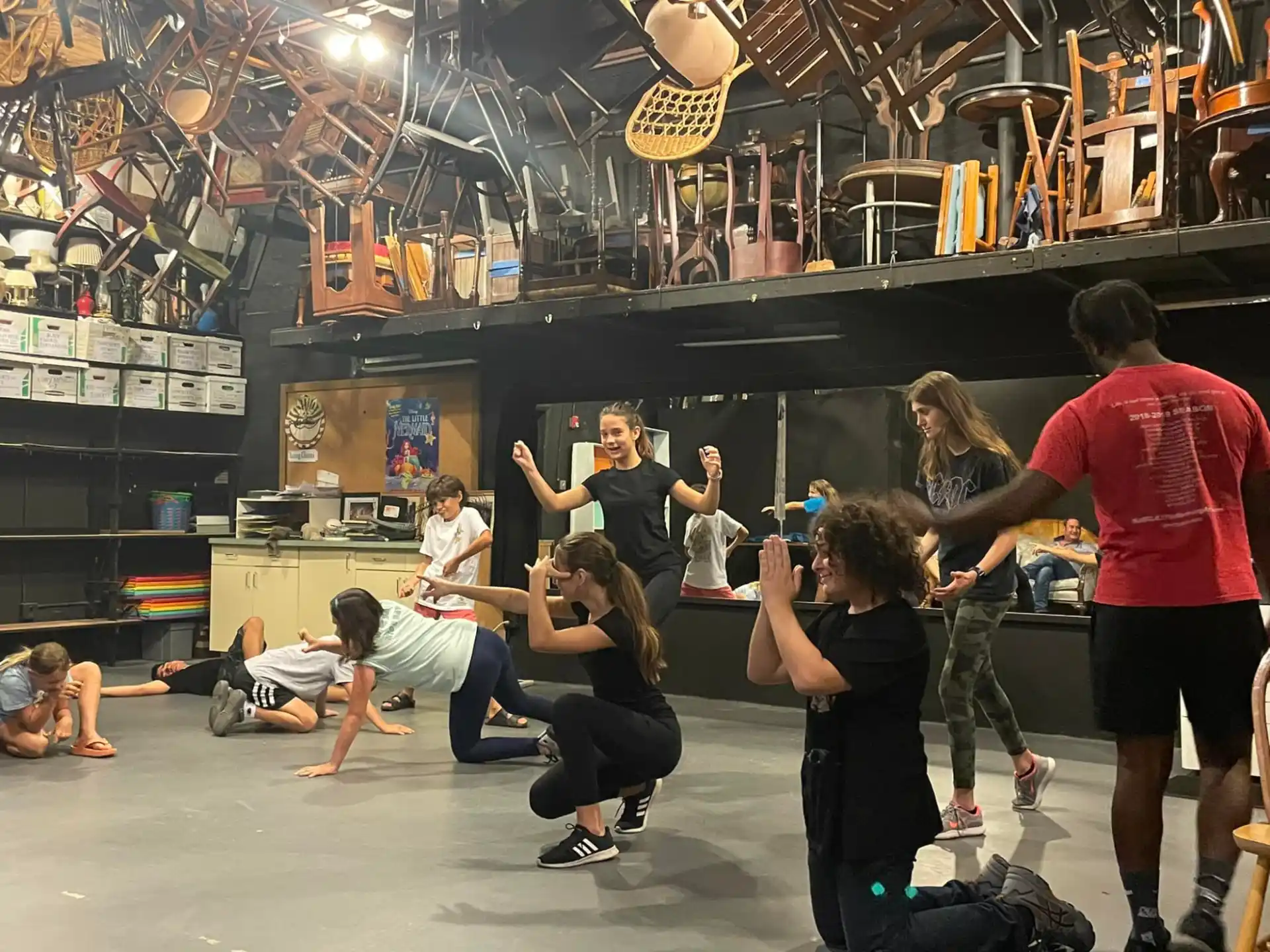 a group of people dancing