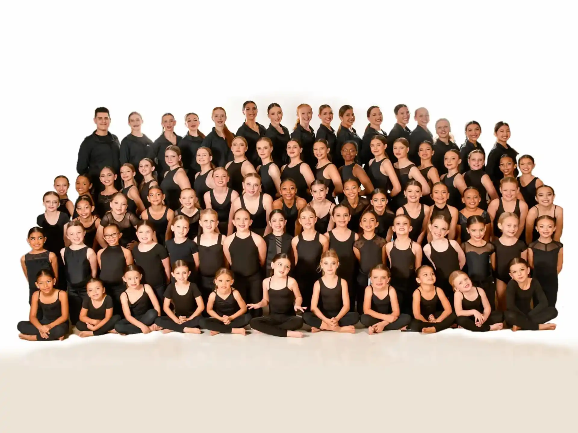 a large group of people posing for a photo