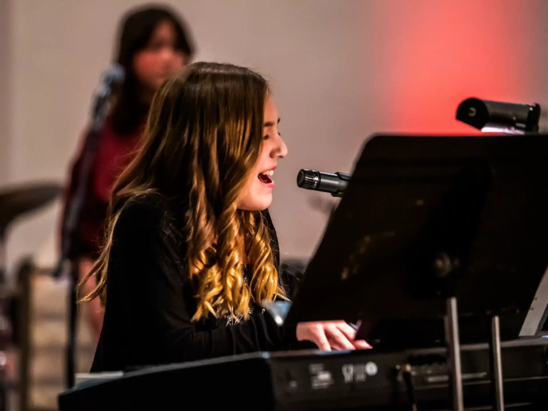 a person playing a piano