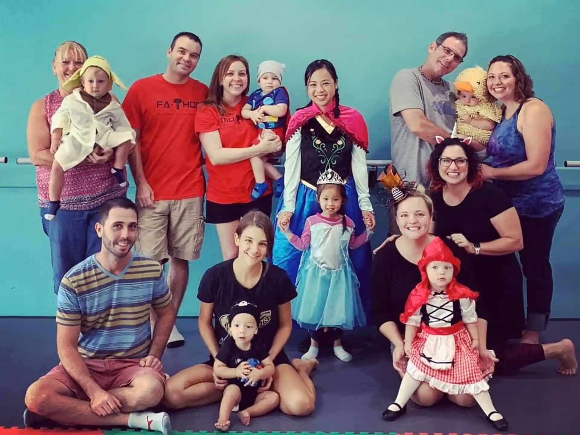 a group of people posing for a photo