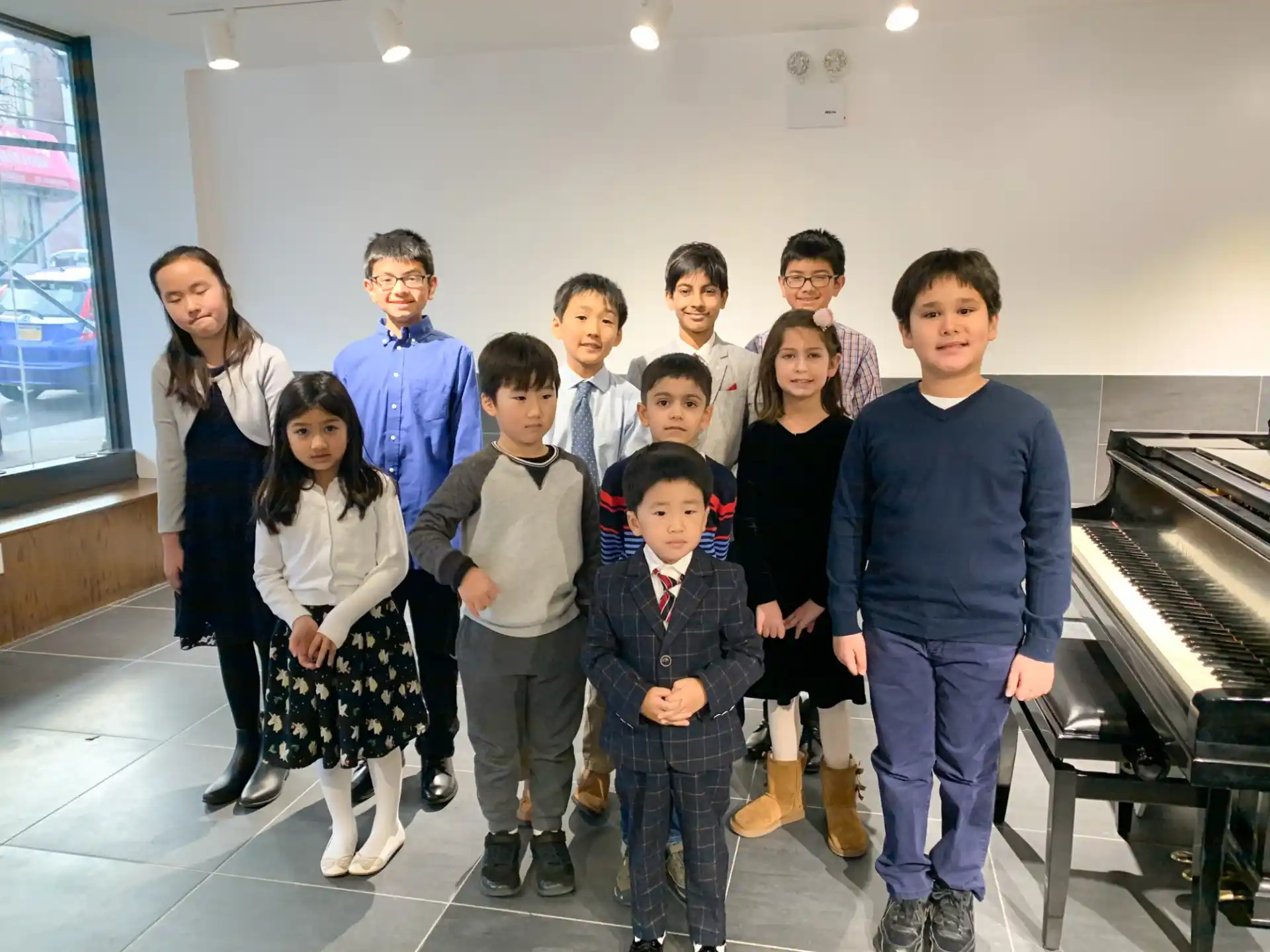 a group of people posing for a photo
