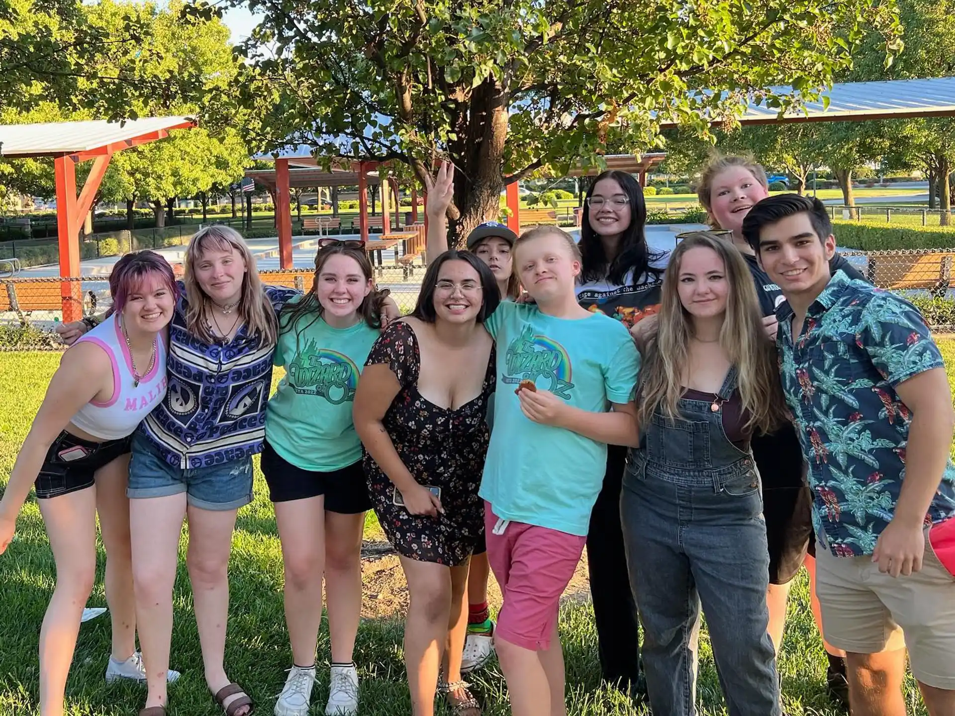 a group of people posing for a photo