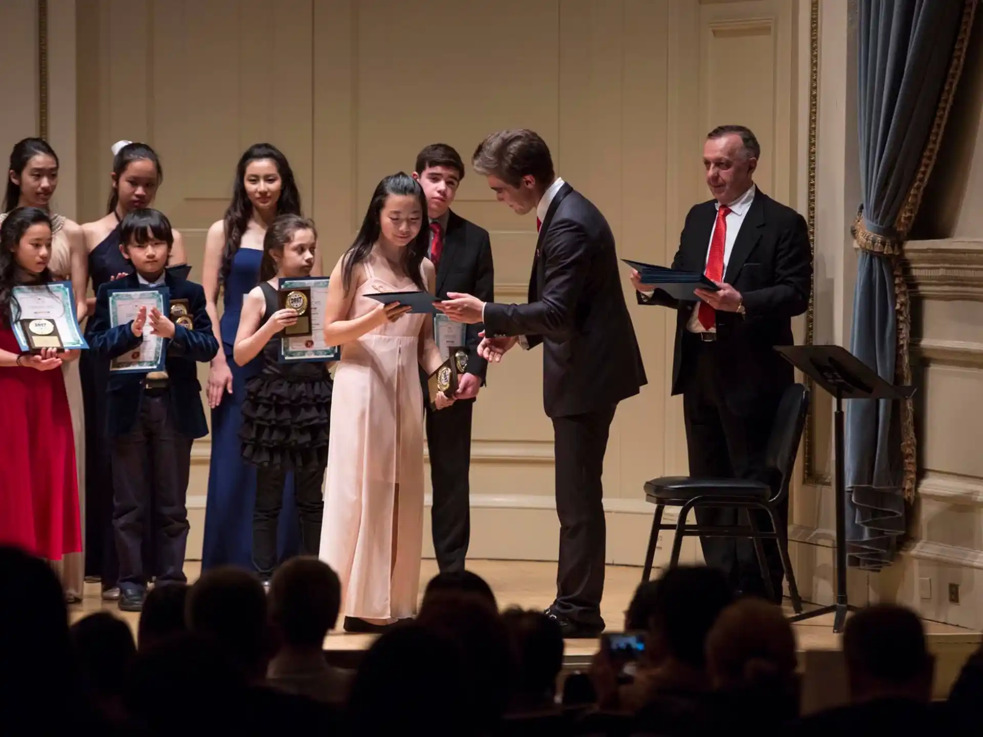a group of people on a stage
