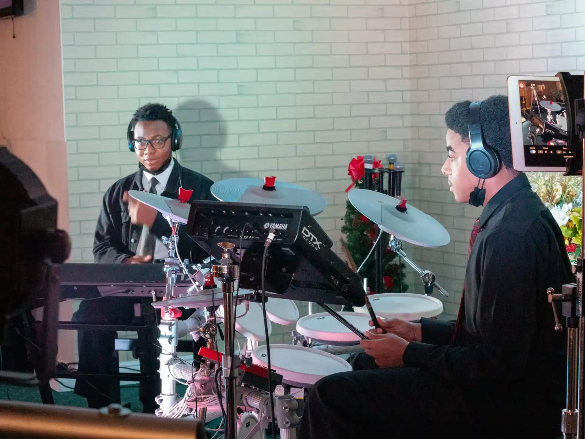 a group of men playing instruments