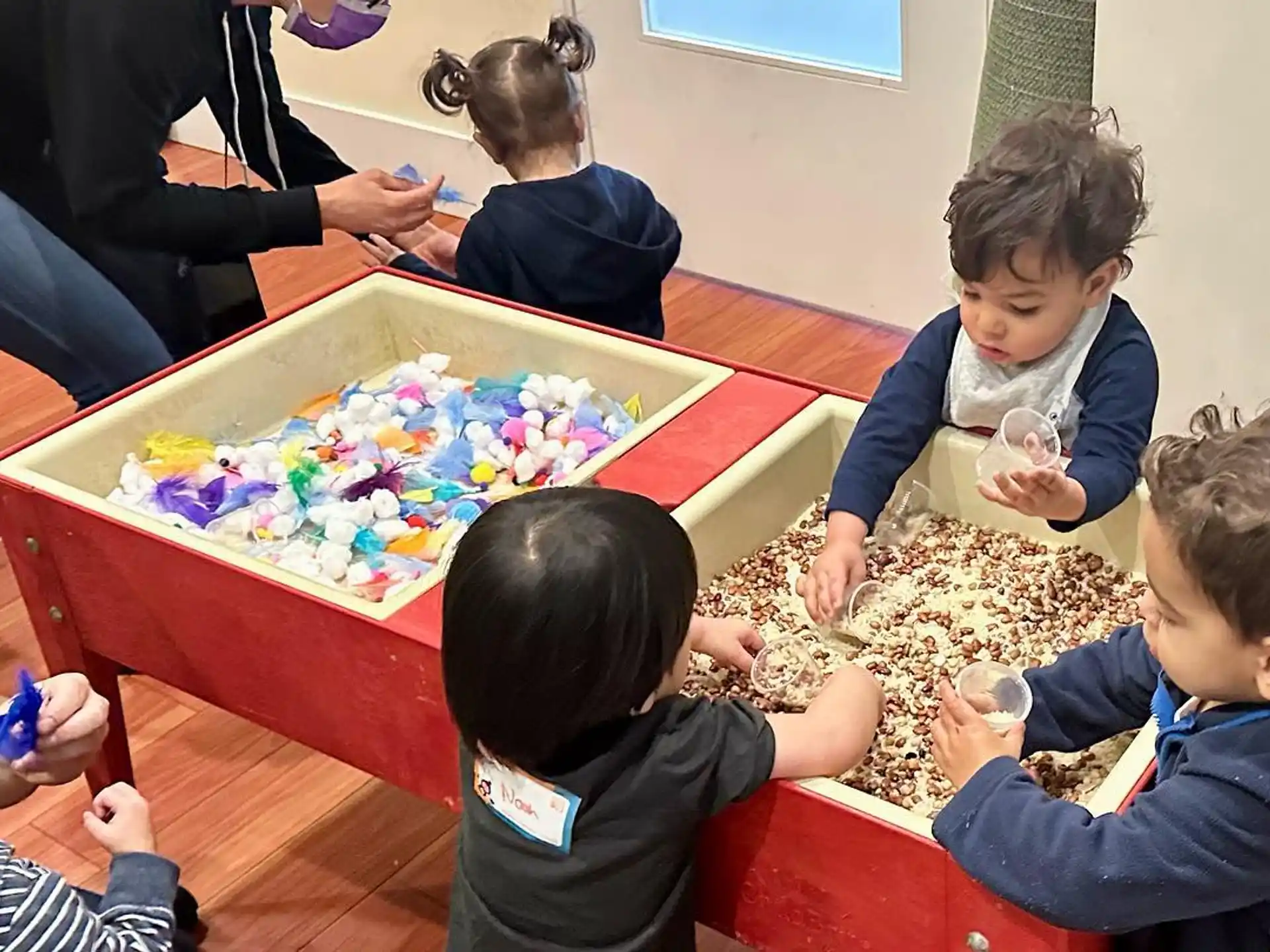 a group of children playing a board game
