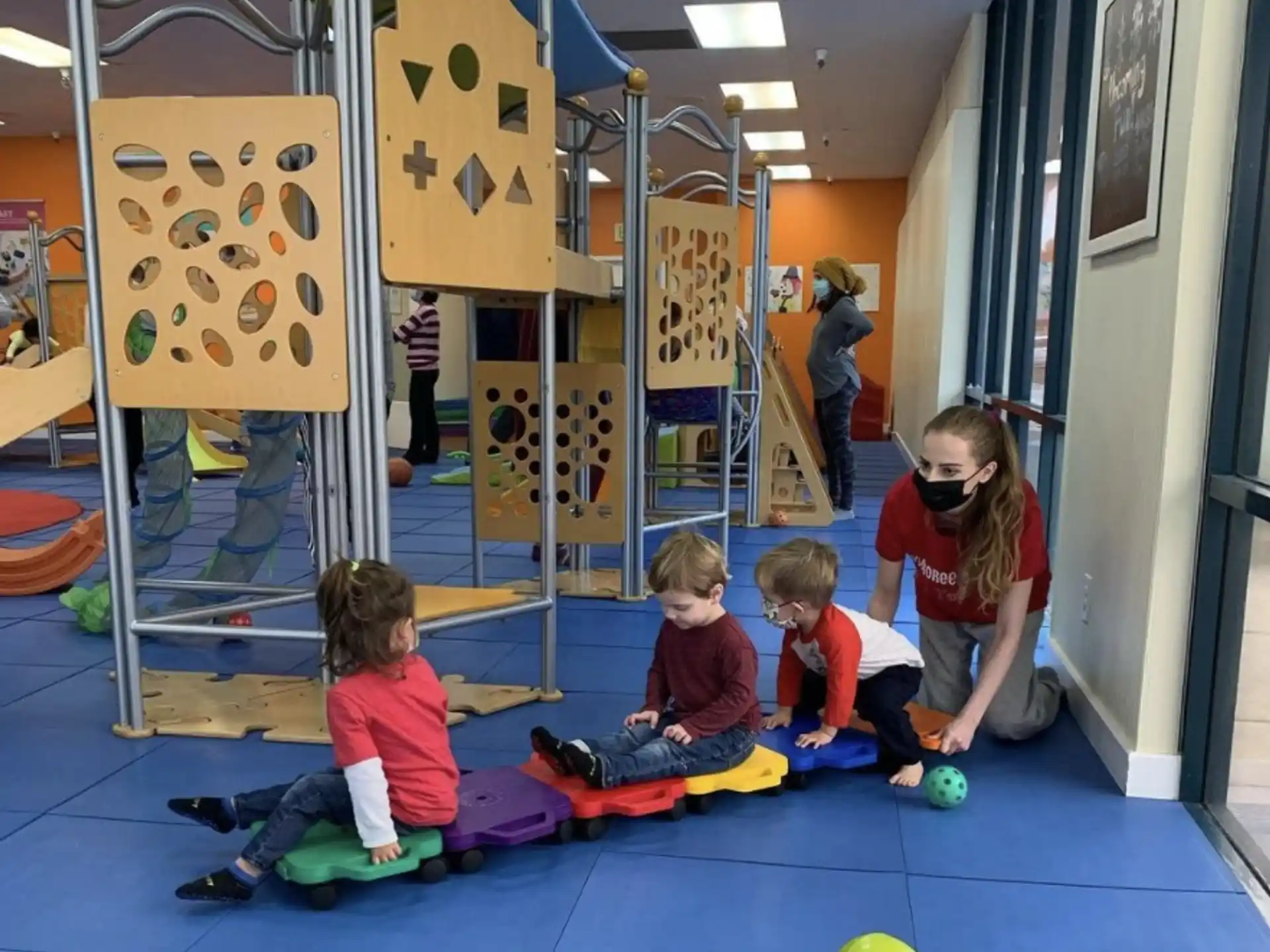 children playing with a ball