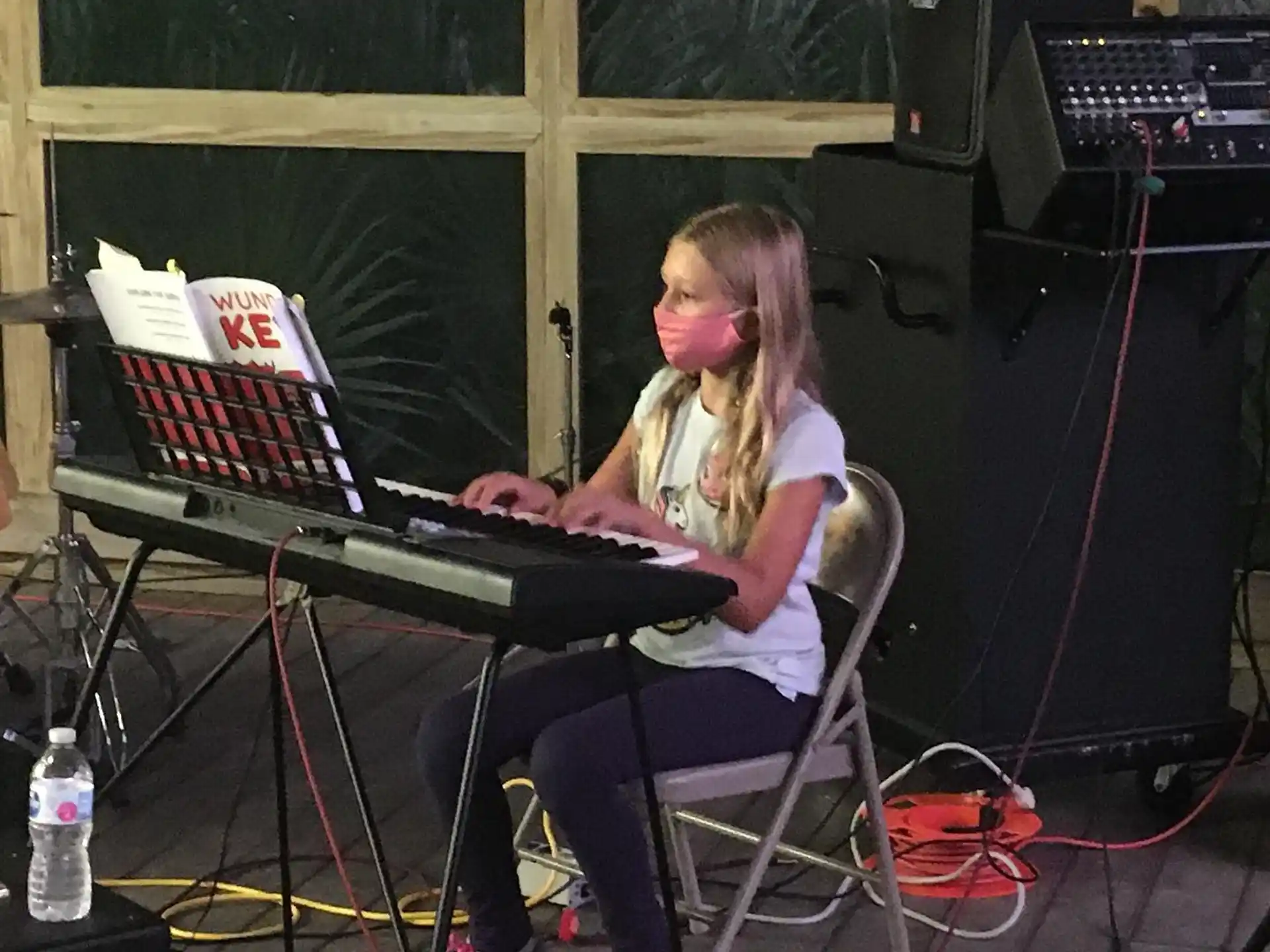 a person playing a keyboard