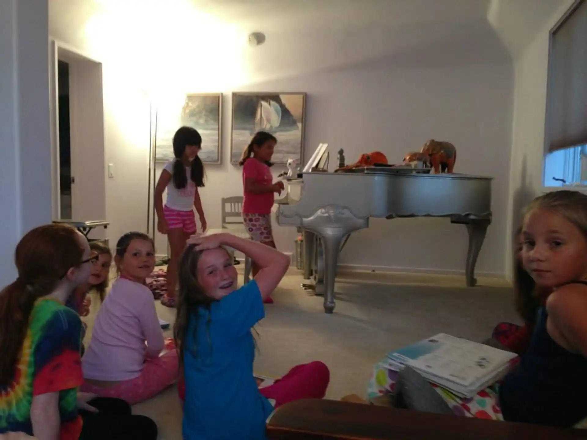 a group of girls in a room