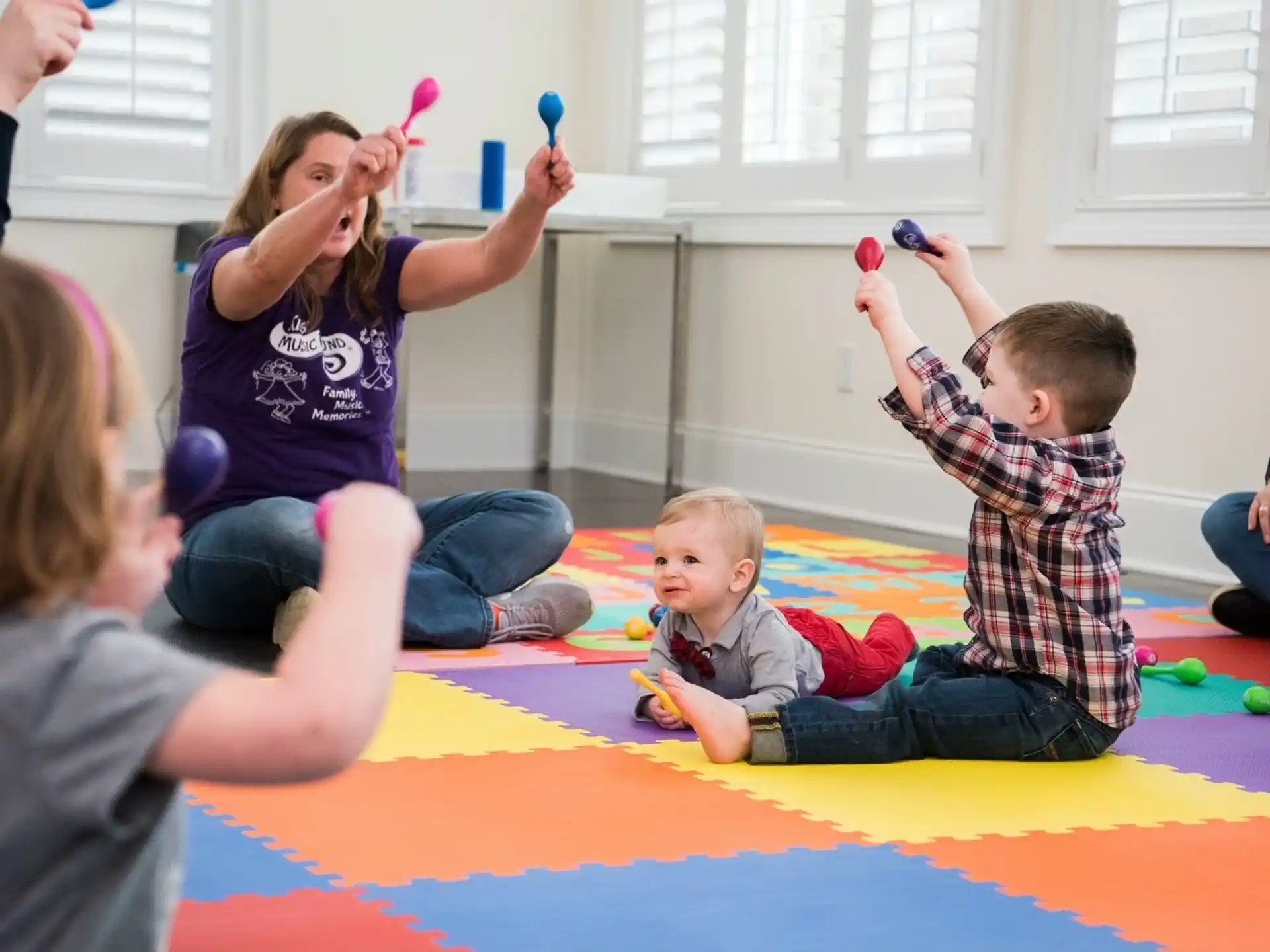 a group of children playing with toys