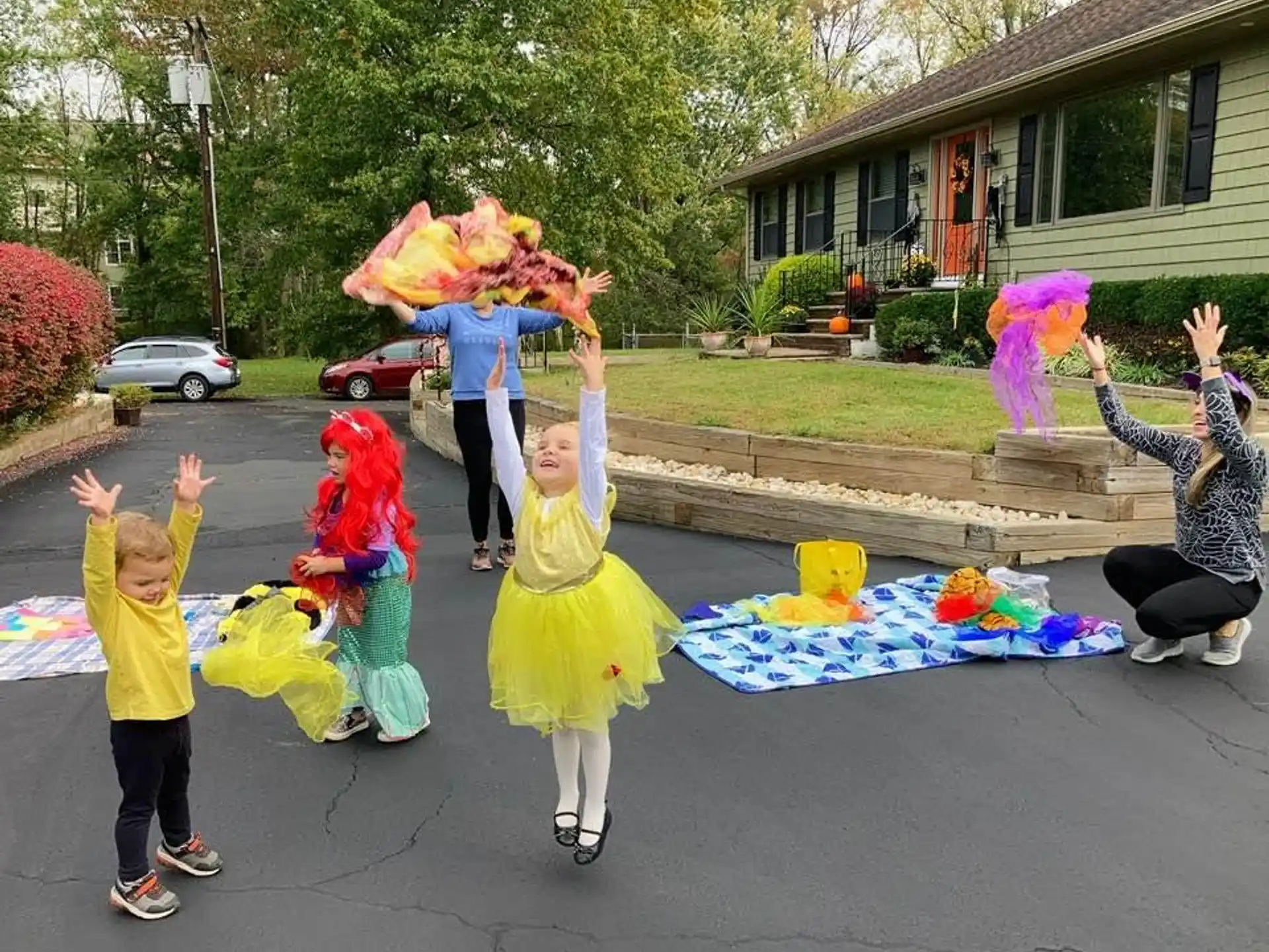 a group of people dancing