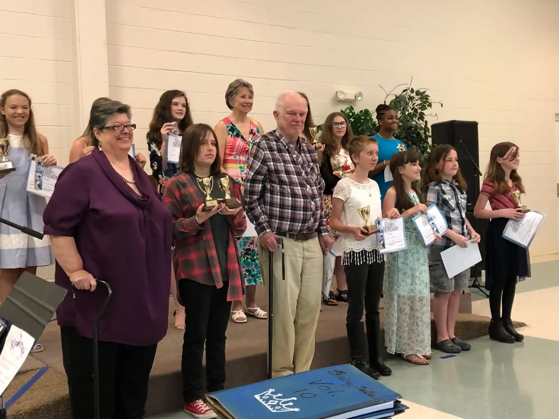 a group of people standing together