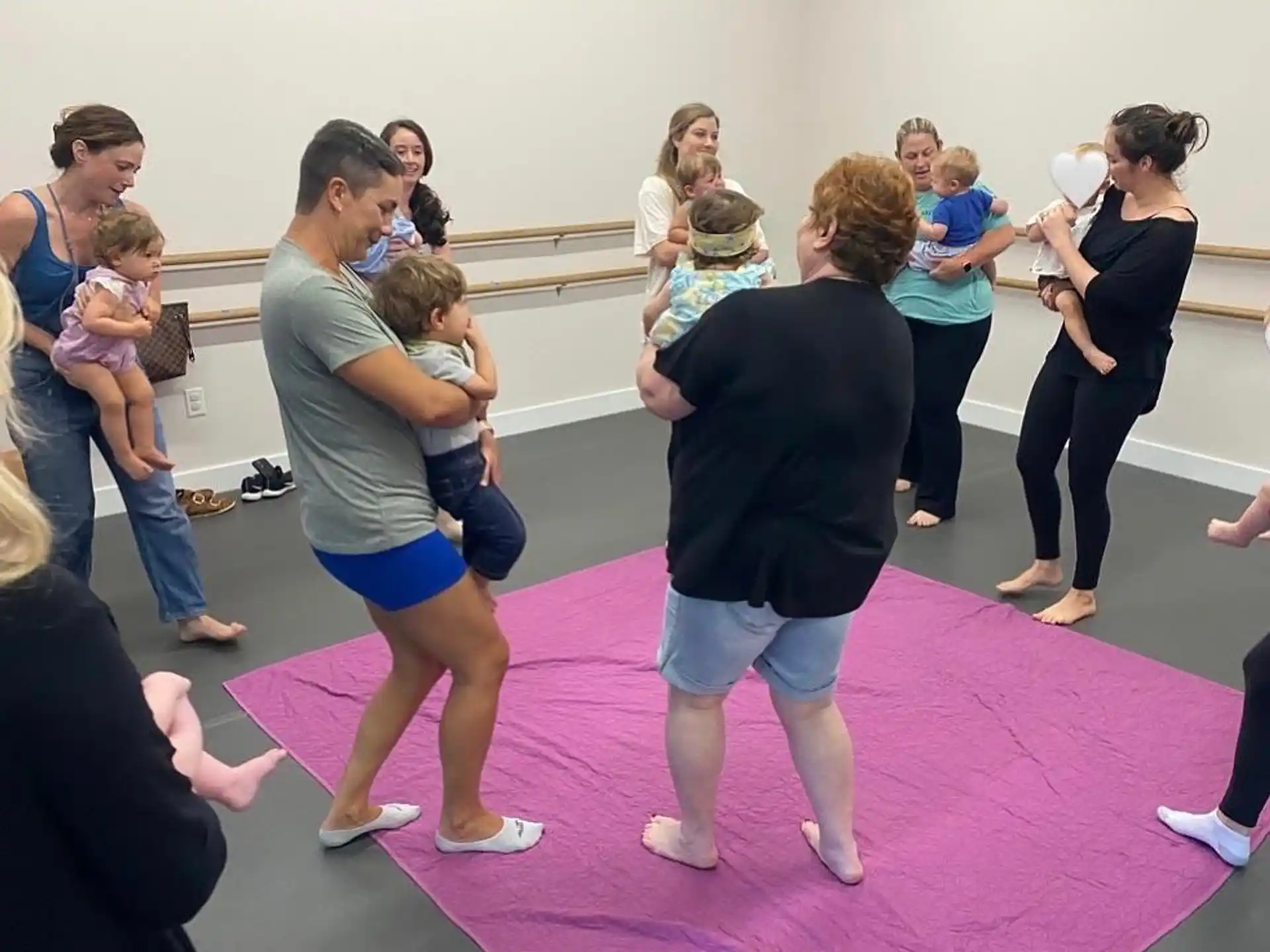 a group of people dancing