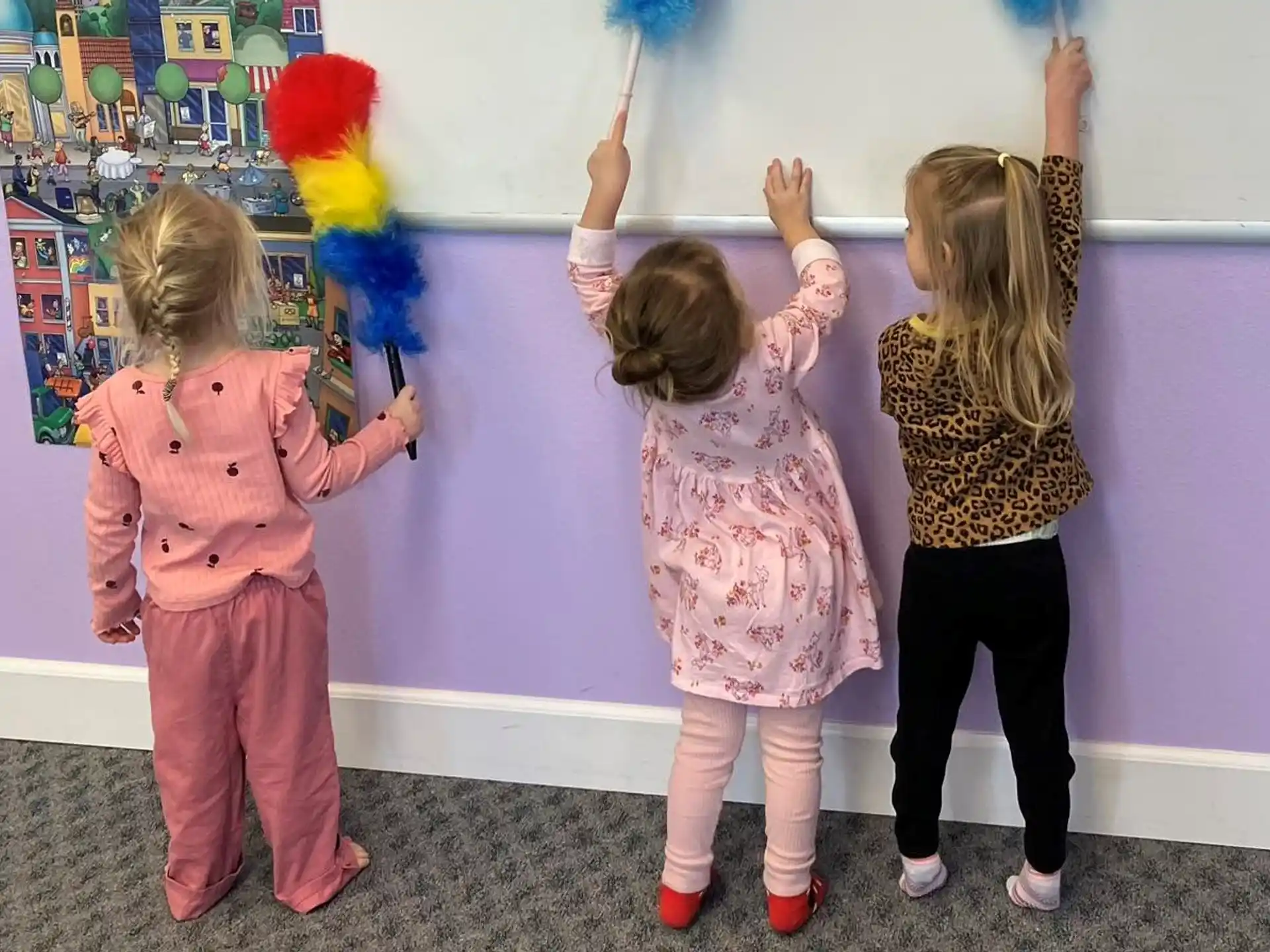 a group of children in a room