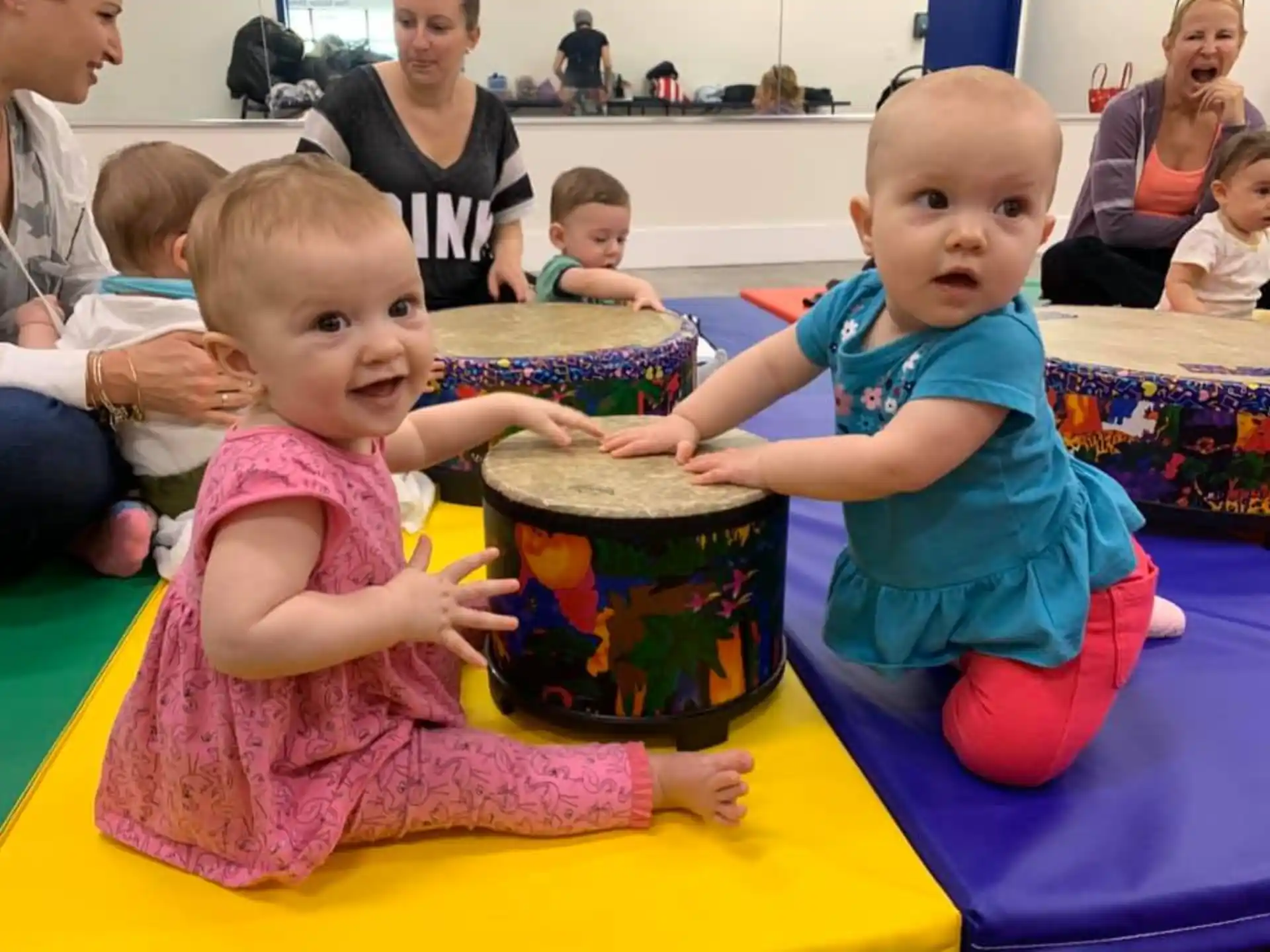 a group of children playing with toys
