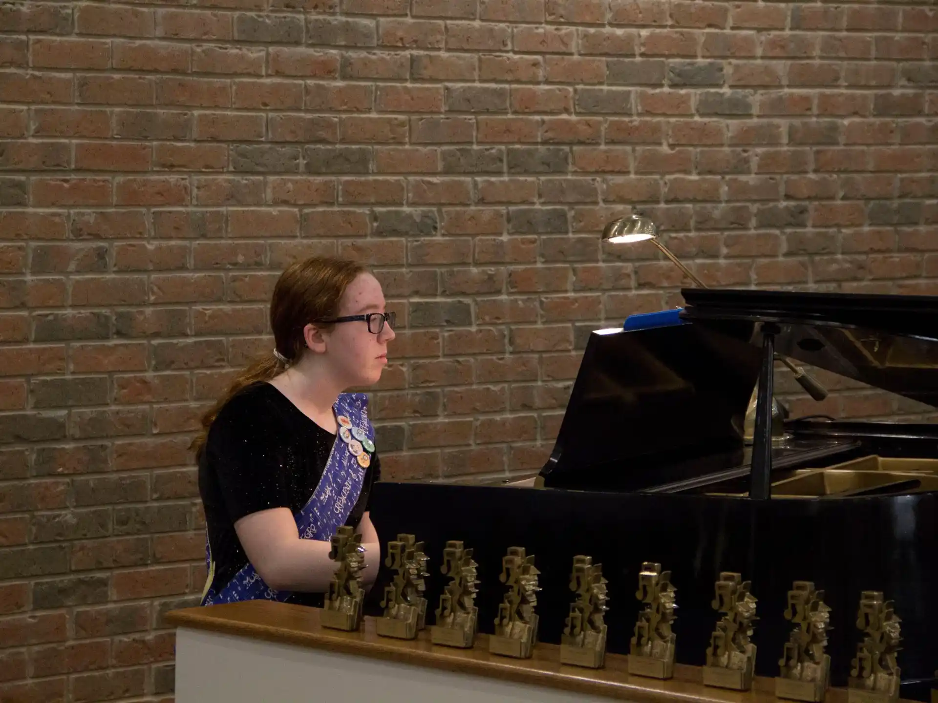 a person playing a piano