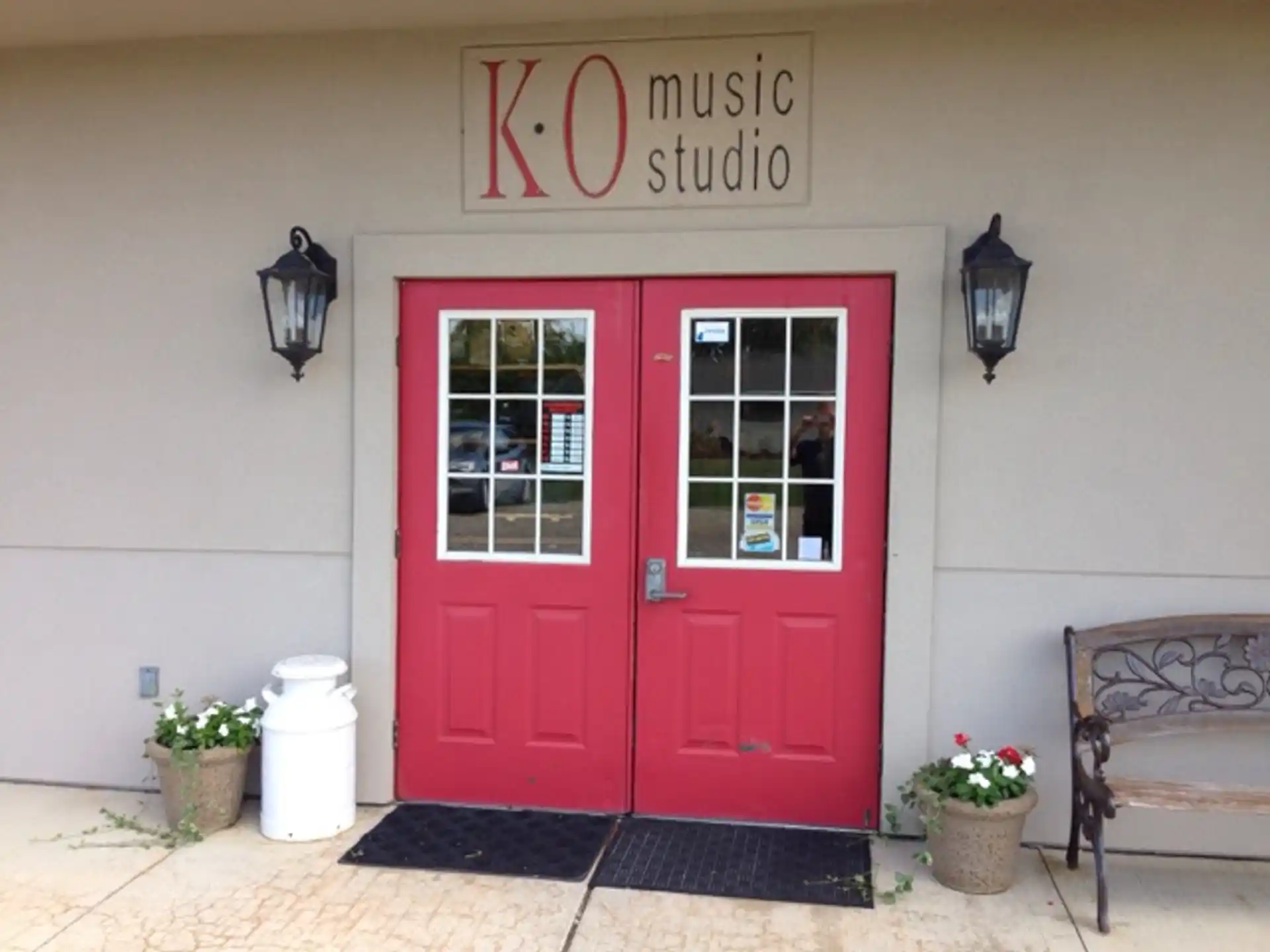 a red door on a building