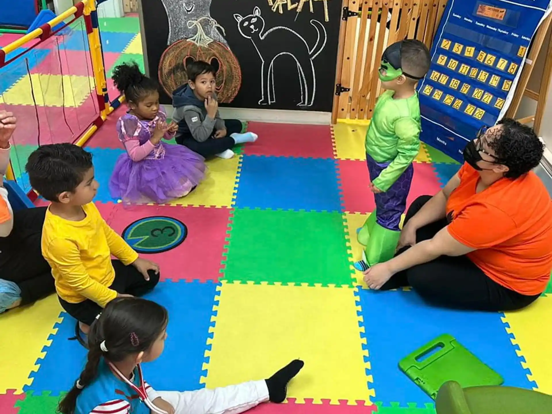 children playing on the floor