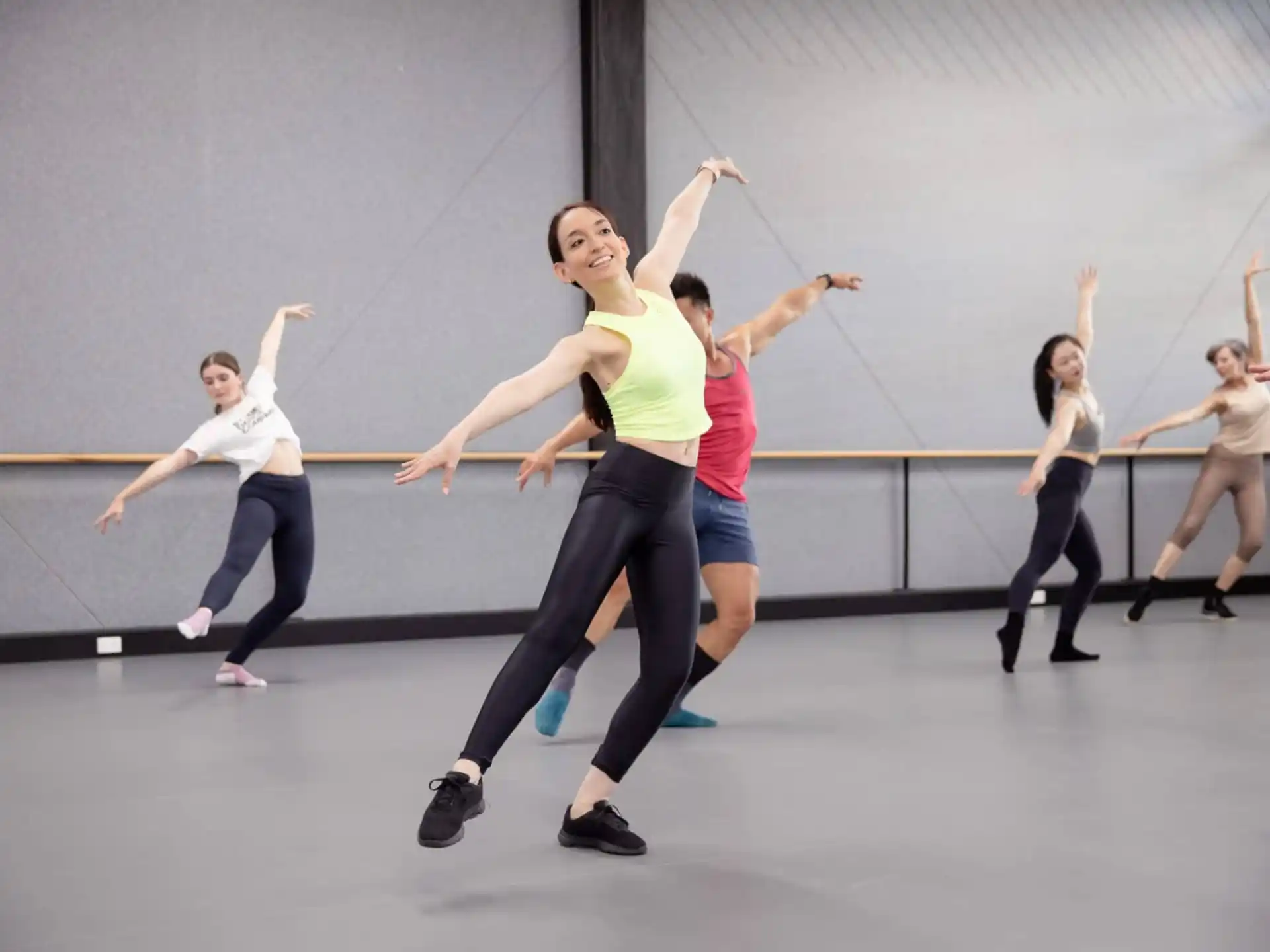 a group of people dancing