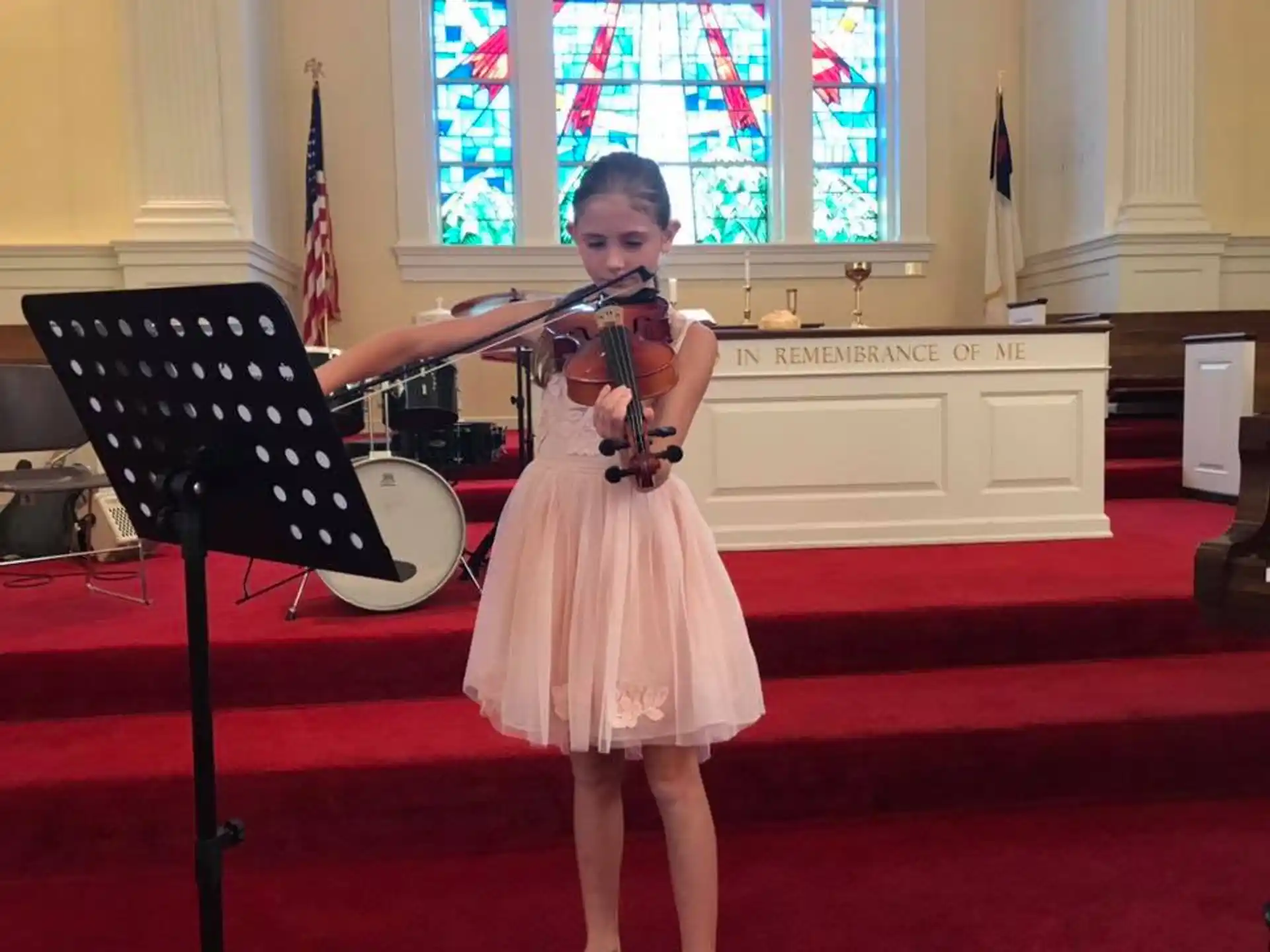 a girl playing the flute