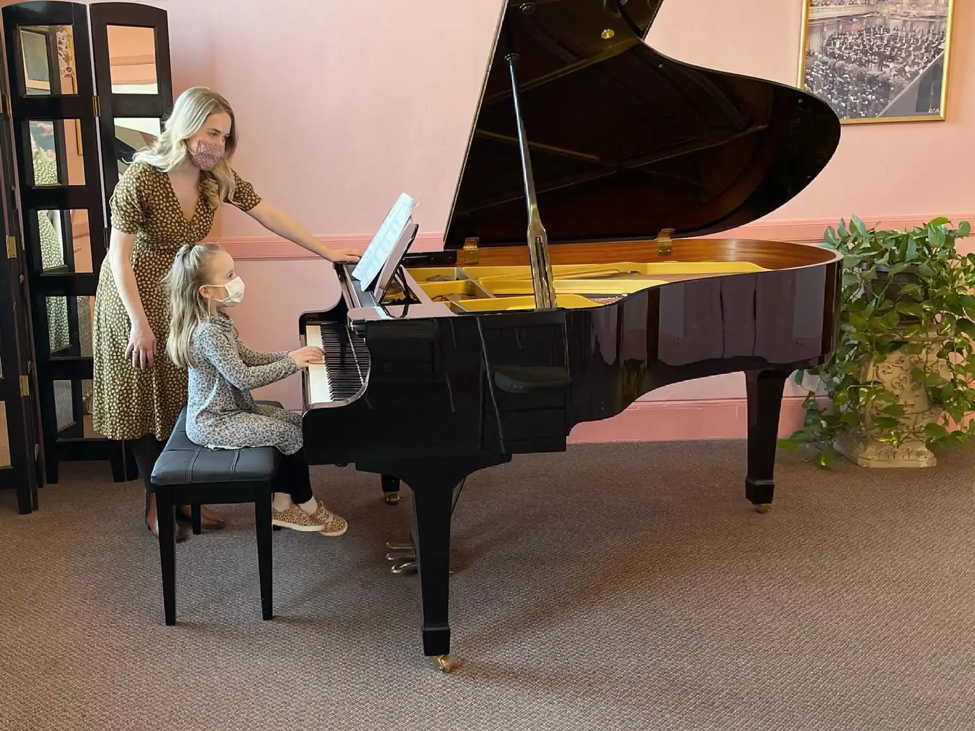 a person playing a piano