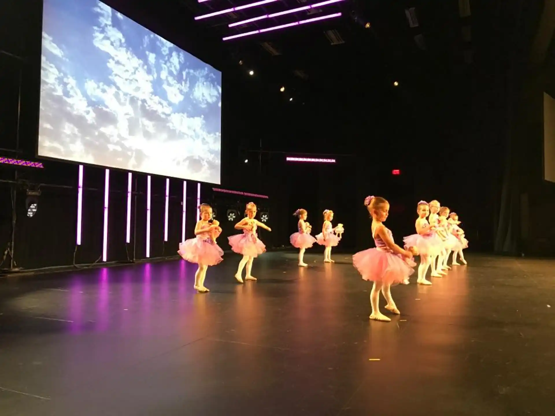 a group of women dancing on a stage