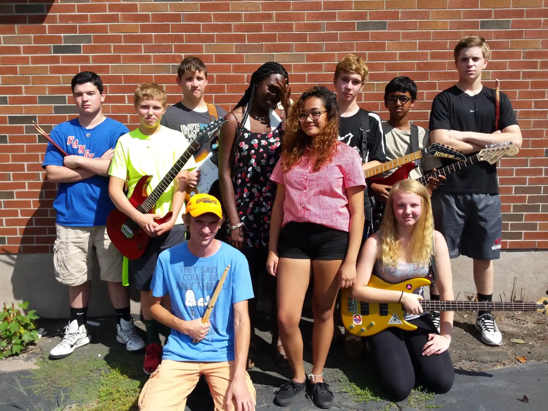 a group of people posing for a photo