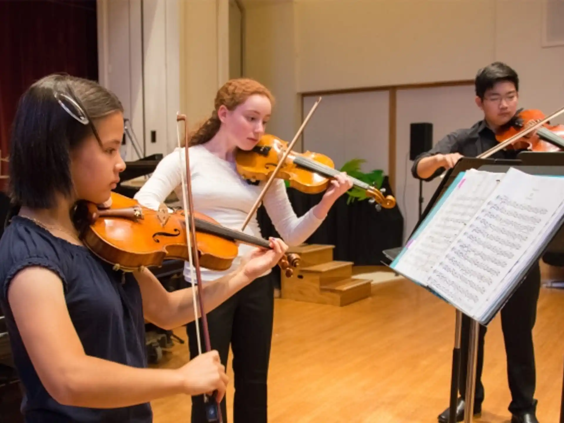 a group of people playing instruments
